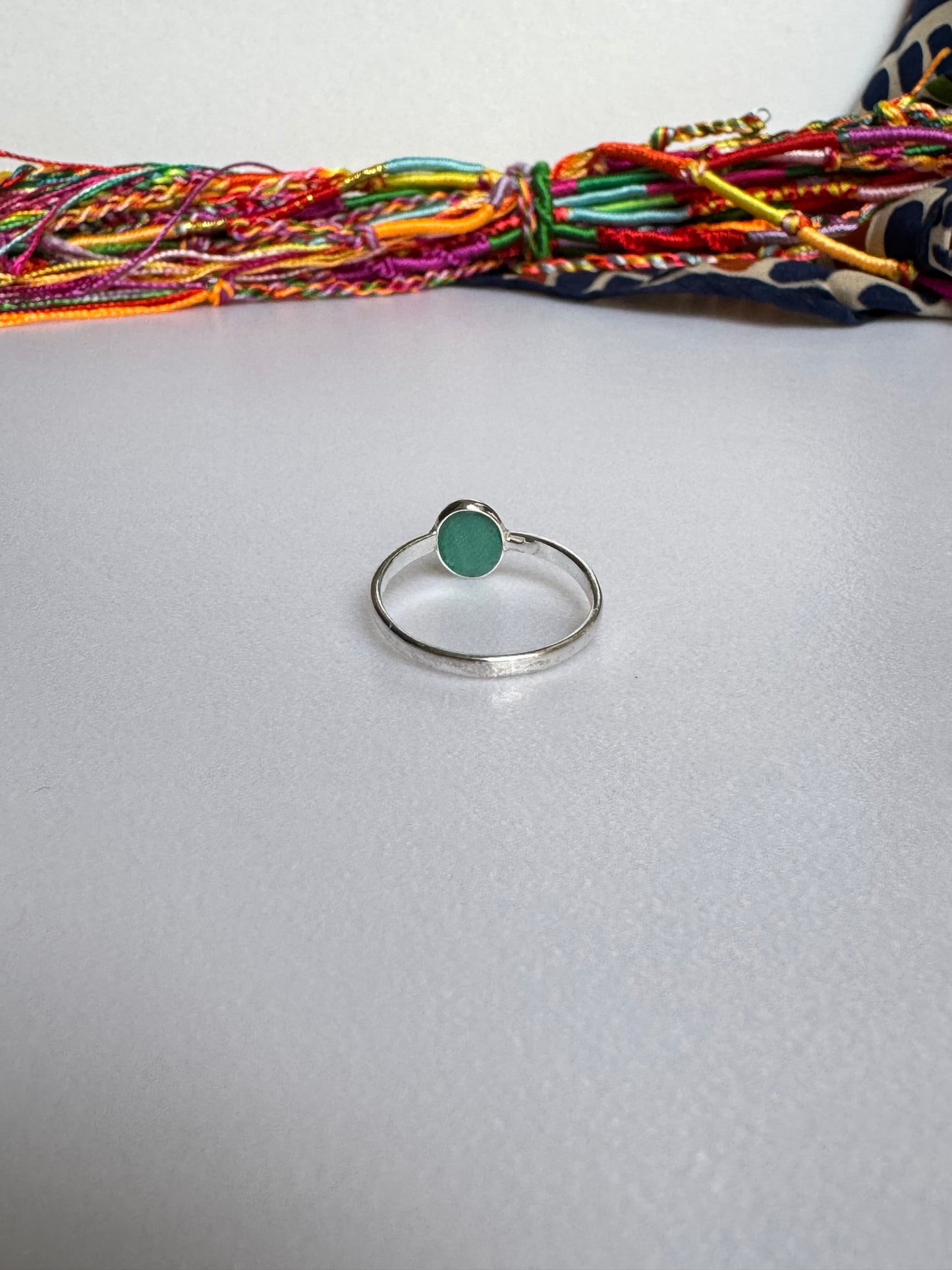 Anello argento 925 malachite misura 18 M18