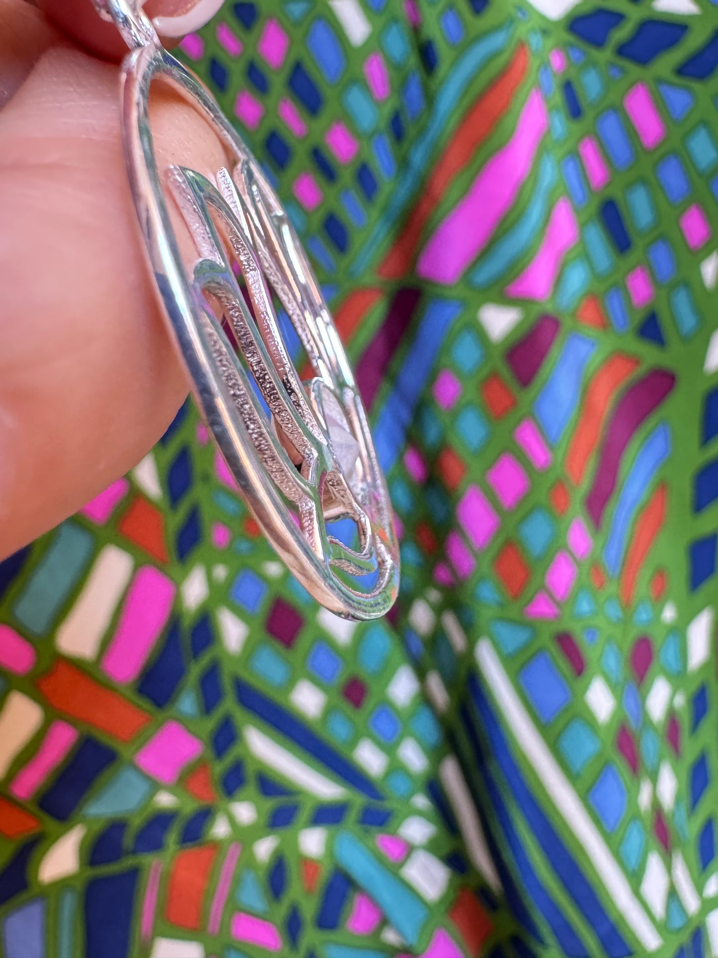 925 silver rainbow moonstone lotus pendant F29