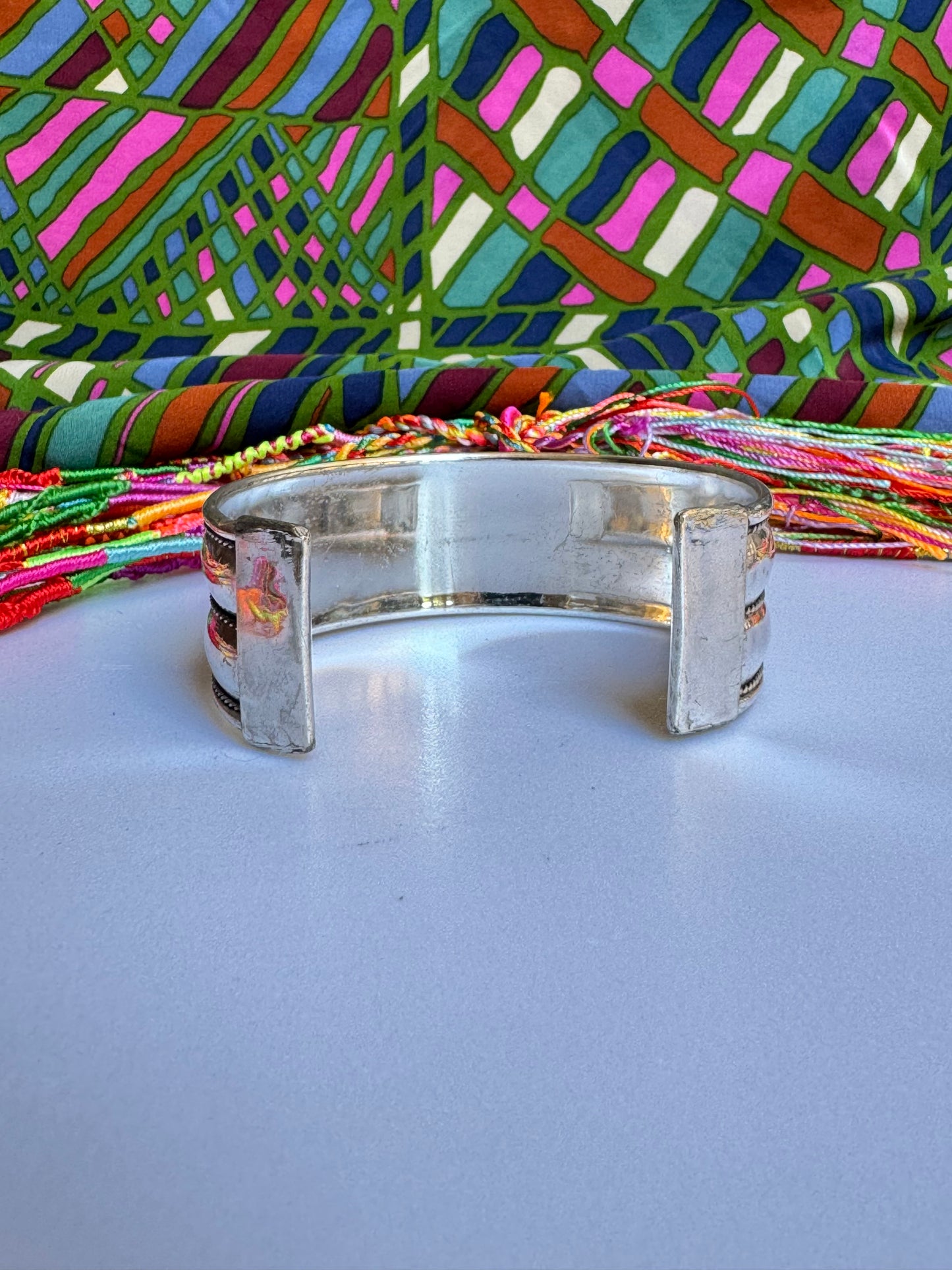 Silver bangle bracelet