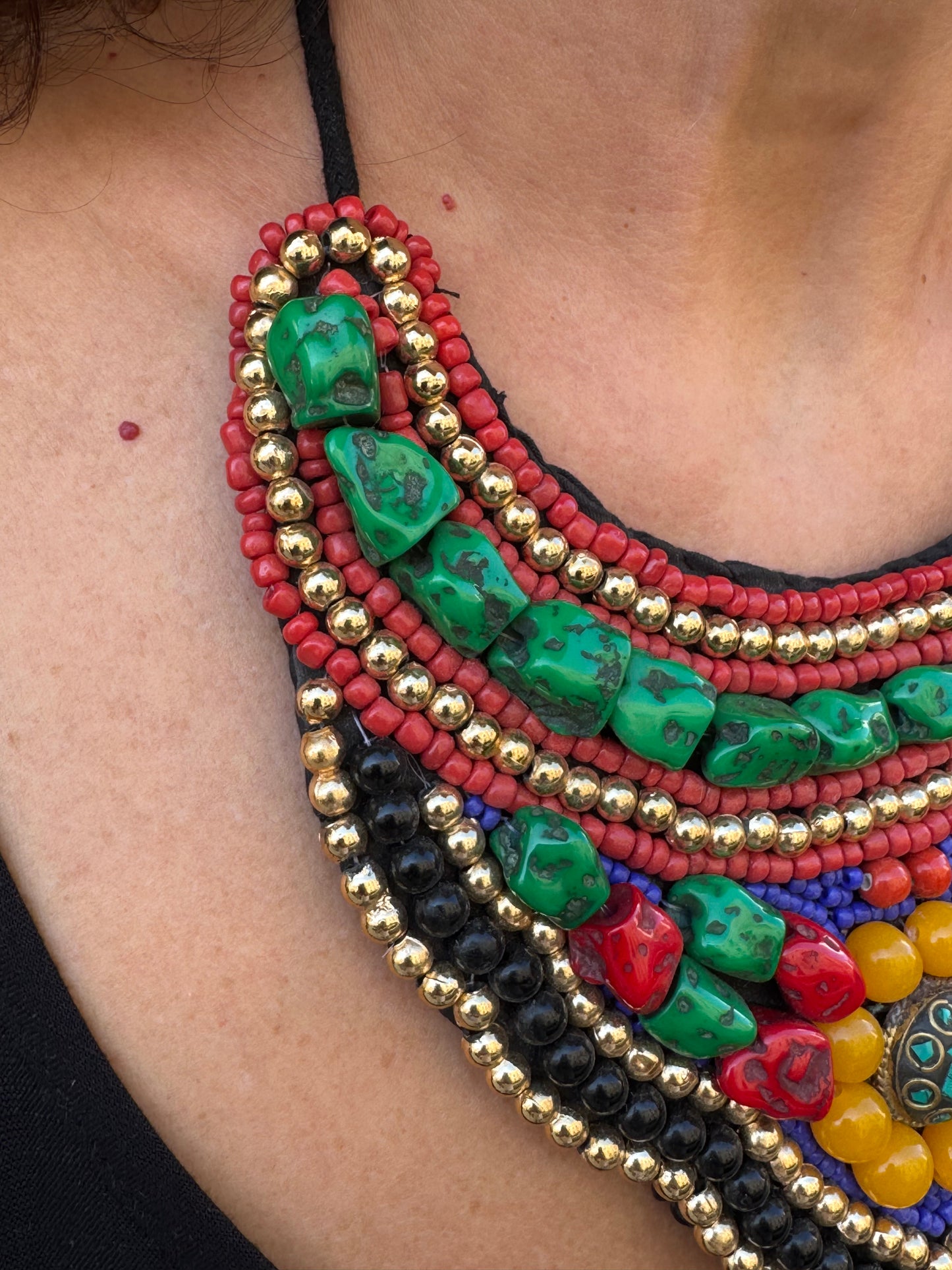 Nepalese bib necklace