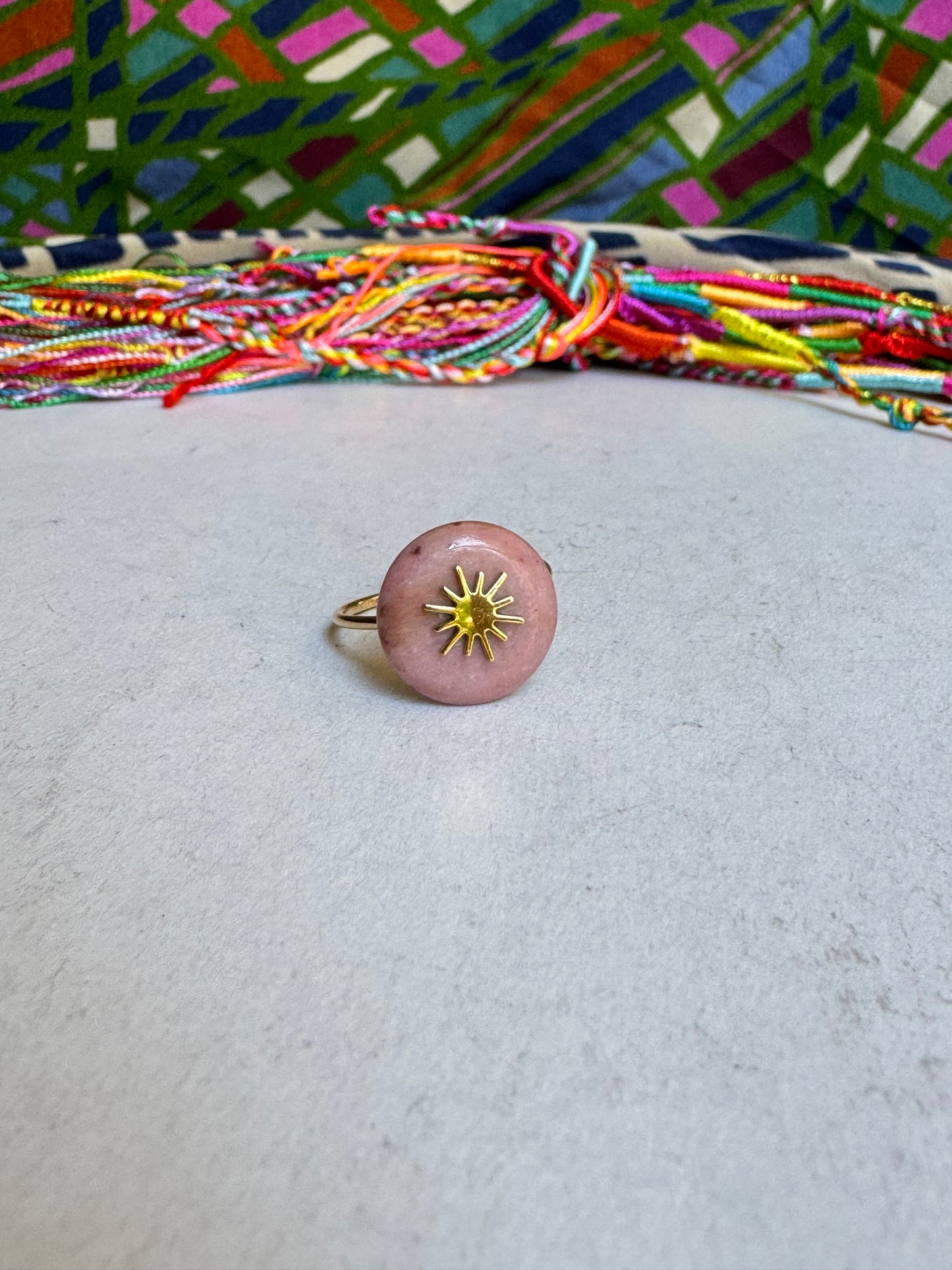 Rose gold steel ring