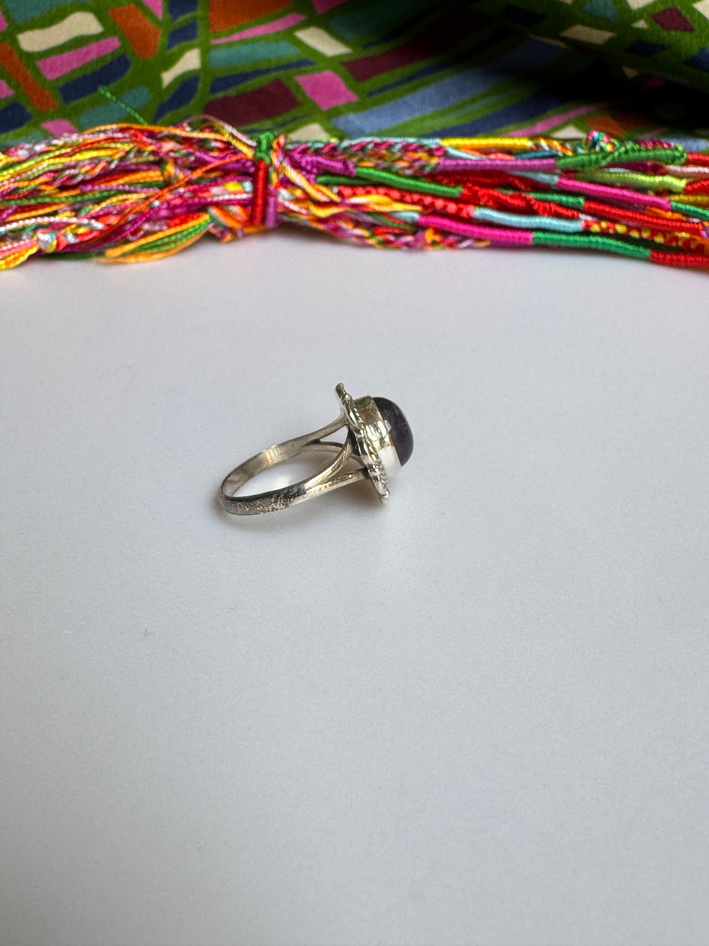 925 silver amethyst ring size 17 - 9A