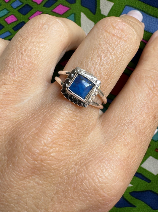 Ring aus 925er Lapislazuli-Silber, Größe 14-Z19