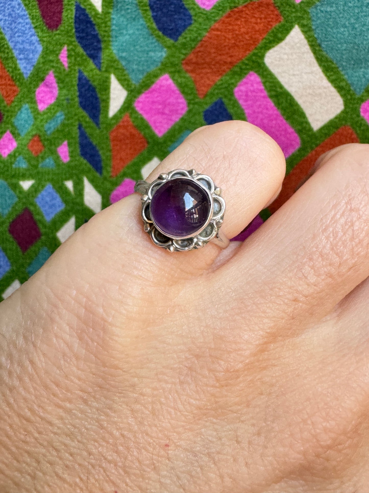 Amethyst Silver Ring T88