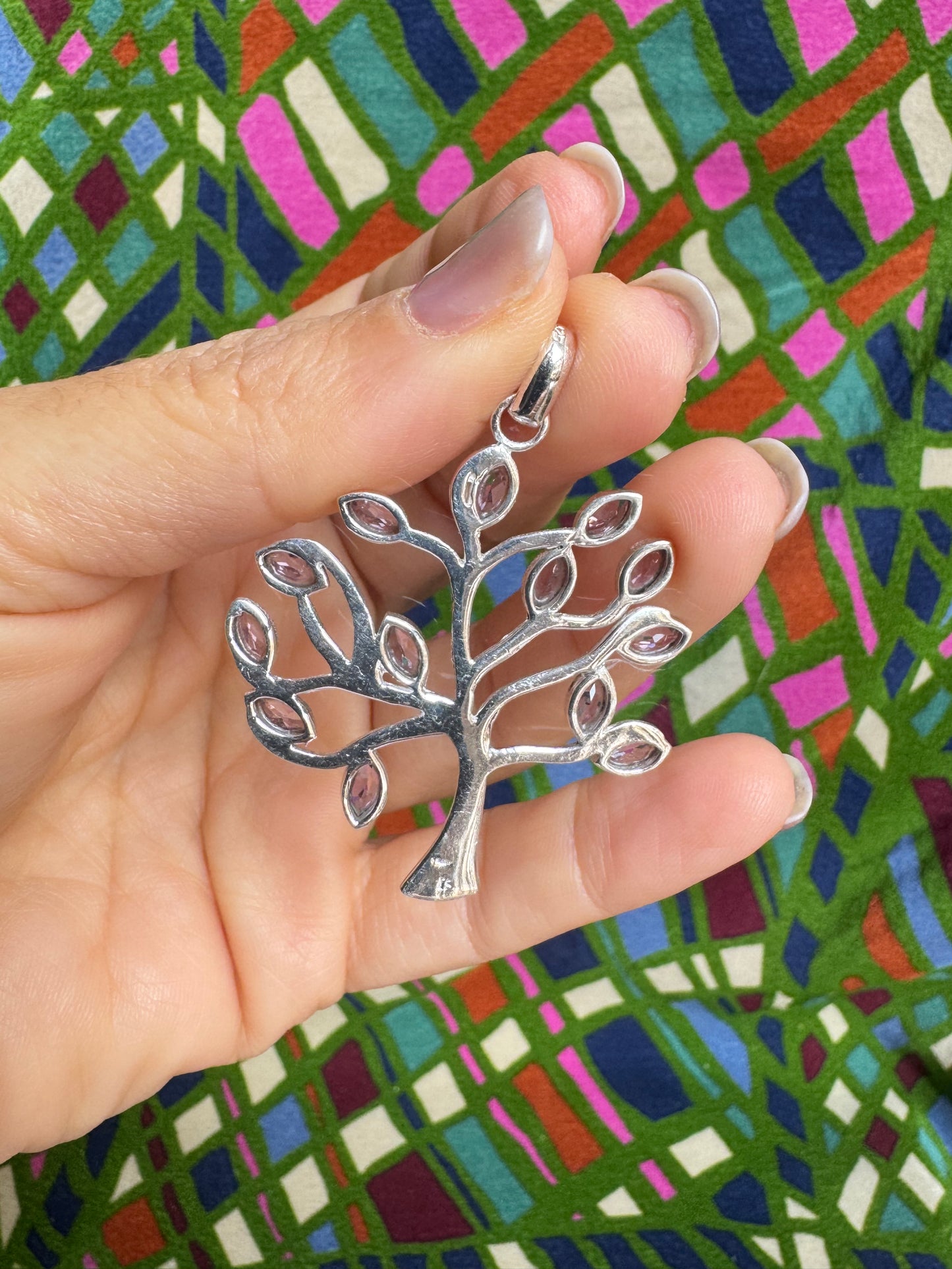 Amethyst 925 silver pendant