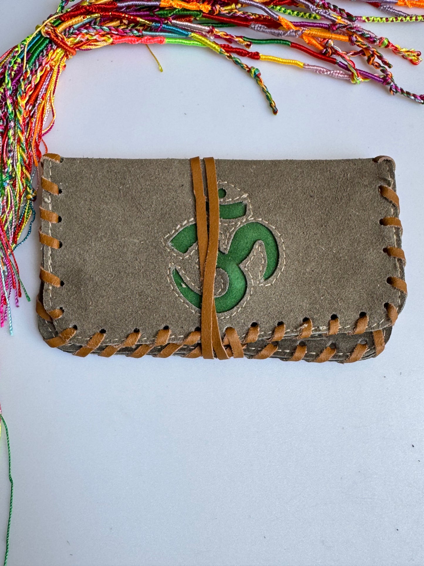 Porta tabacco in pelle 16x9 cm