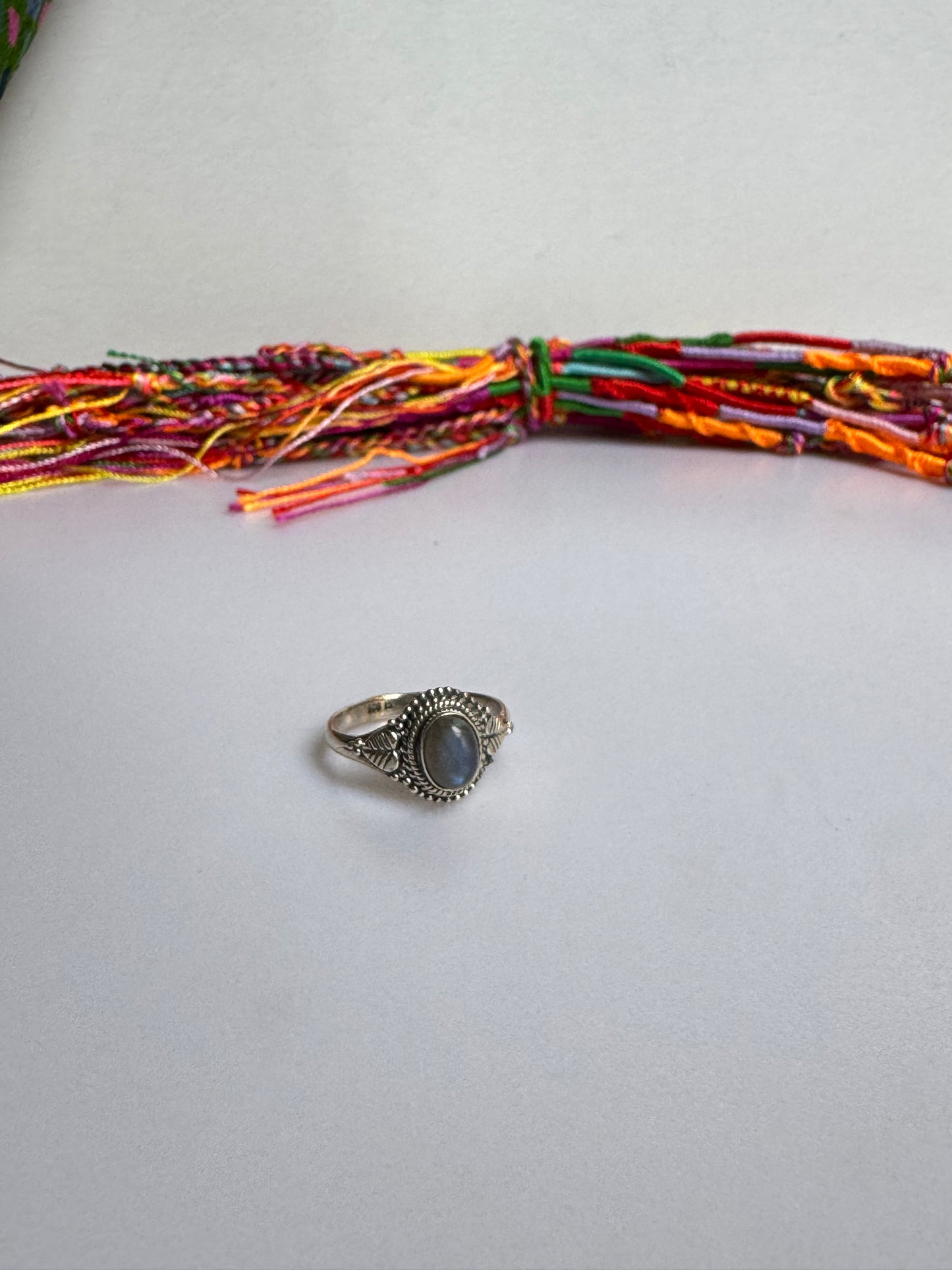 Anello argento 925 labradorite misura 21 - 38SZ