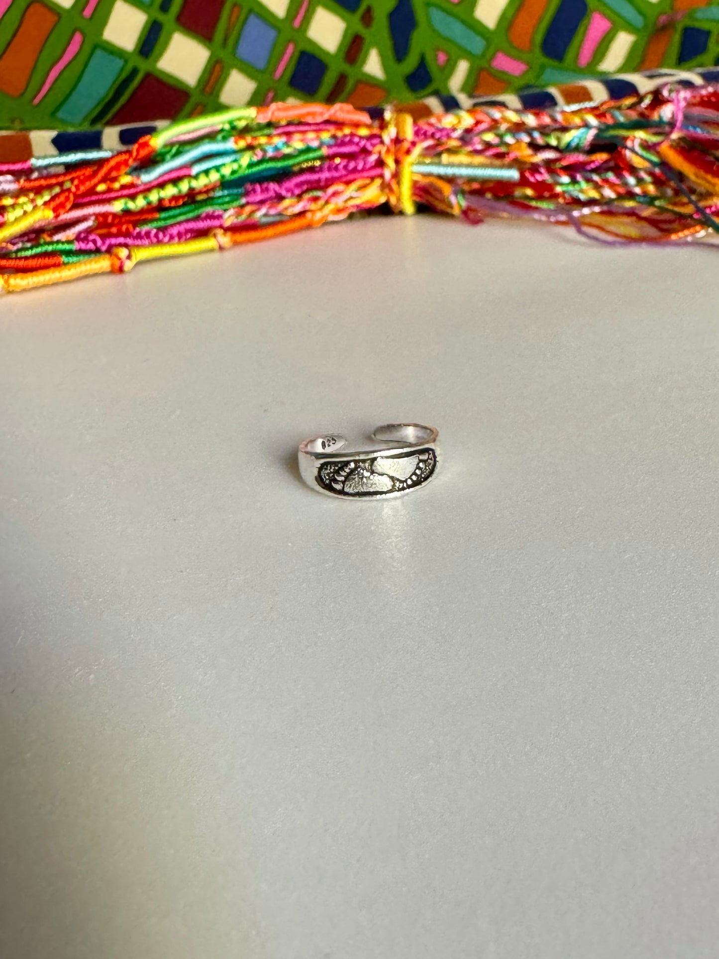 925 Silberring, verstellbares Finger- oder Fußband, 10 Fuß