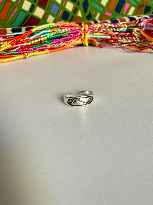Anello argento 925 falange o piede regolabile fascia piedini 10