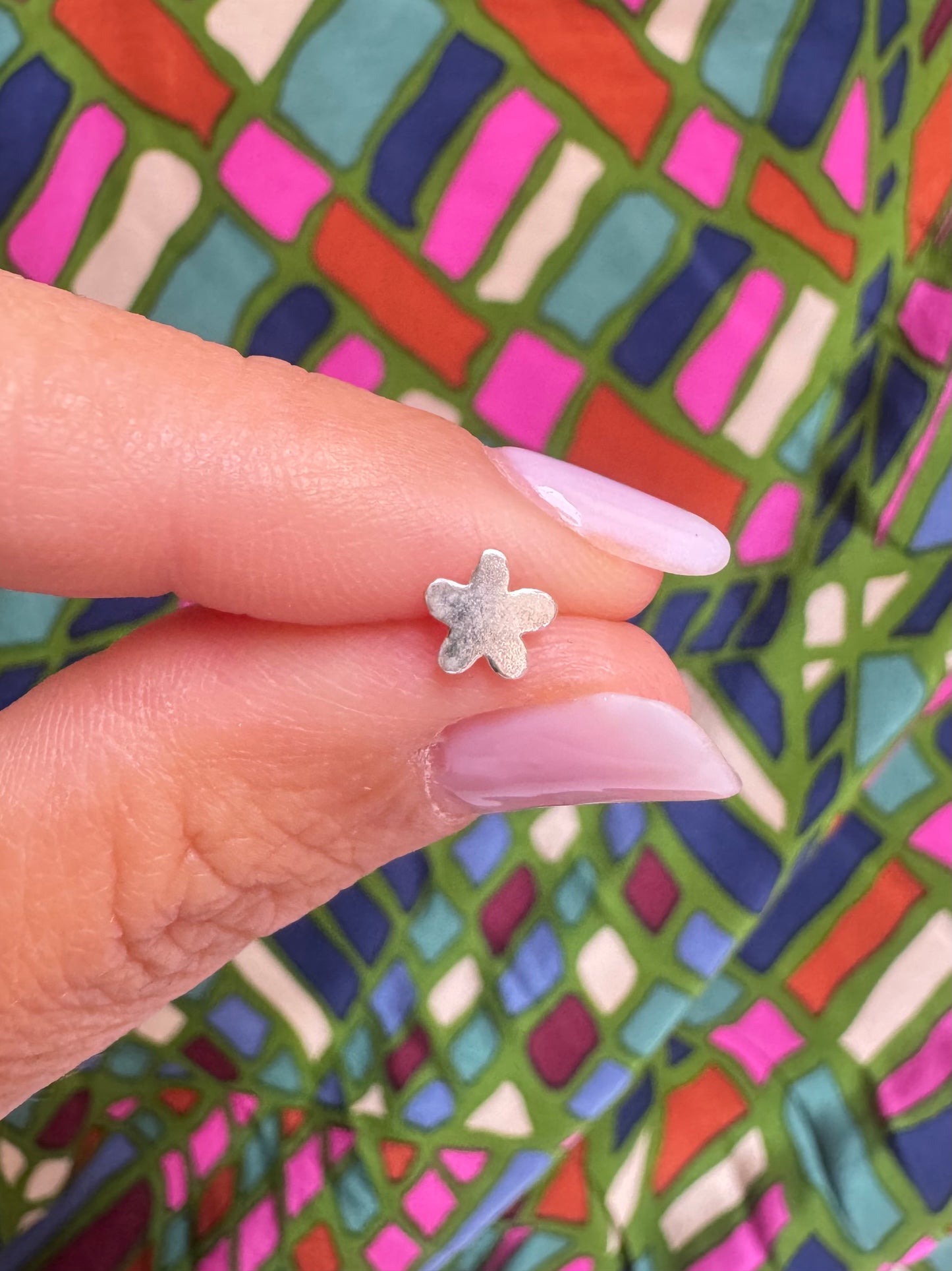 925 silver star single lobe earring