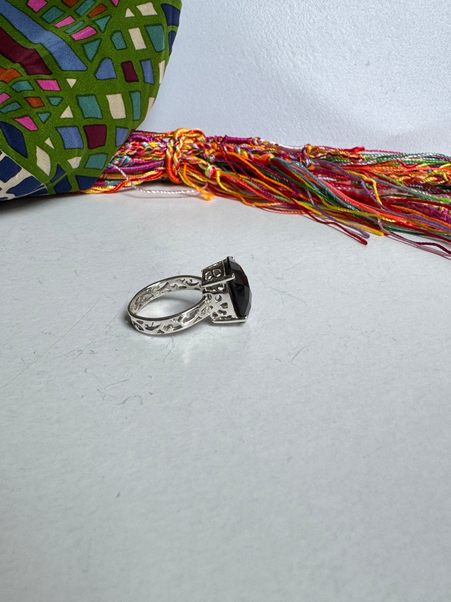 Ring Silber Rauchquarz Größe 17- 16K