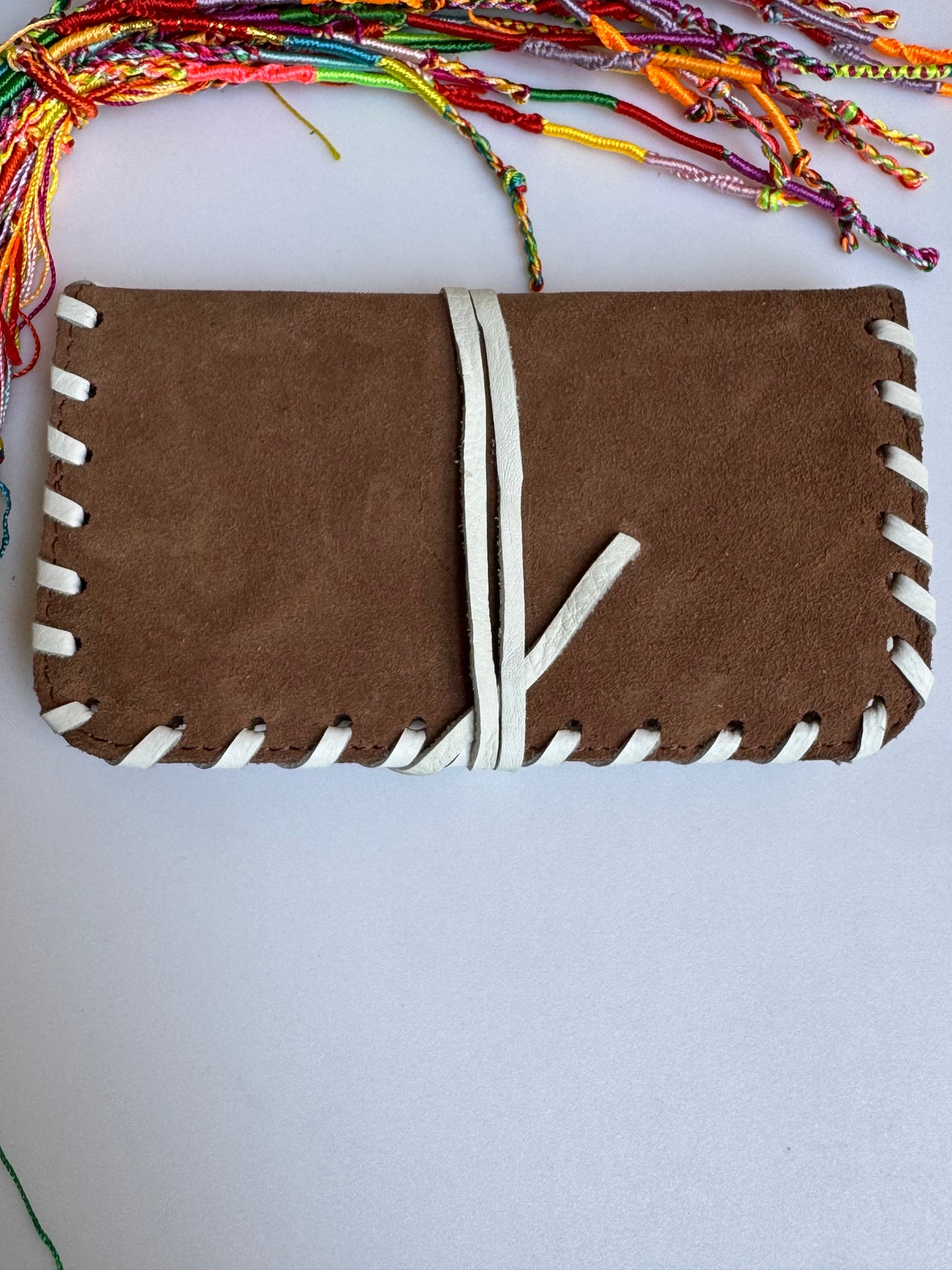 Porta tabacco in pelle 16x9 cm