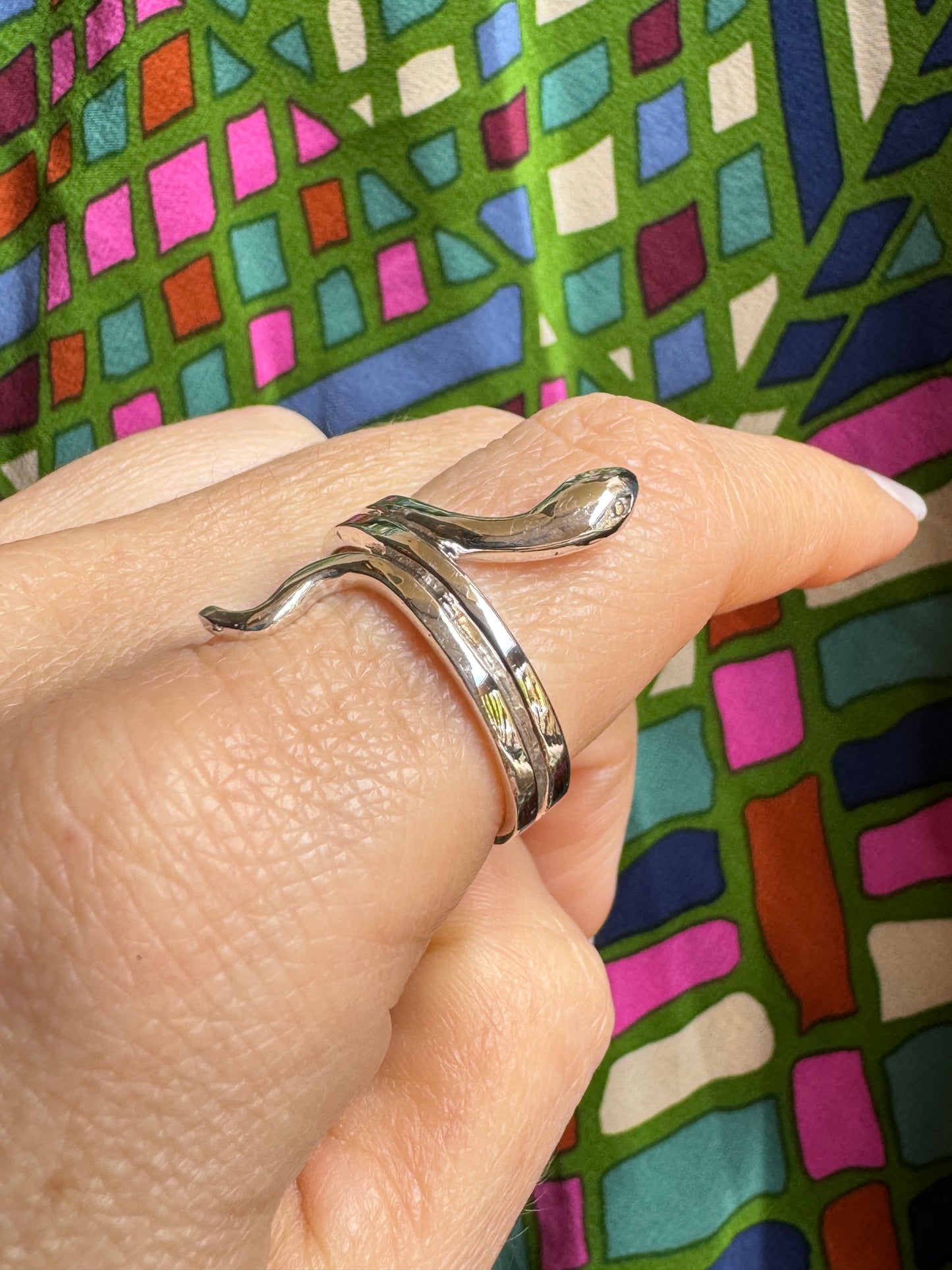 925 silver snake ring P67