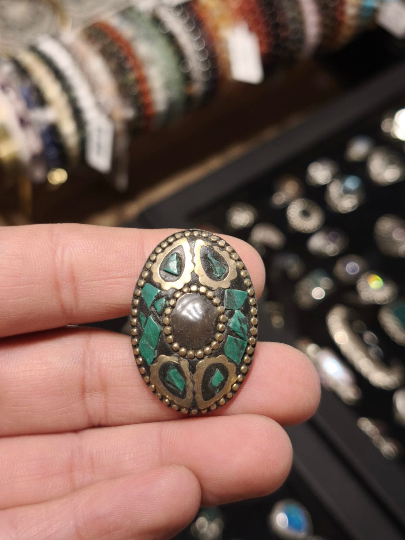 Anello nepalese mosaico