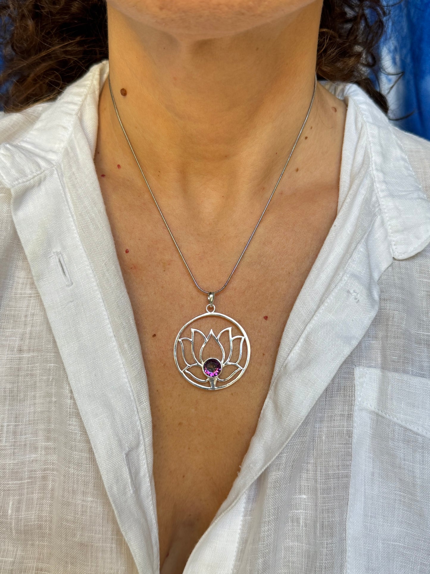 925 silver mystic stone pendant F33