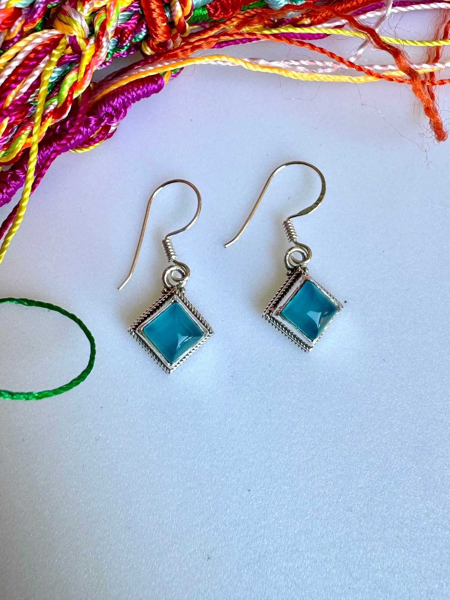 Ohrringe aus 925er Chalcedon-Silber