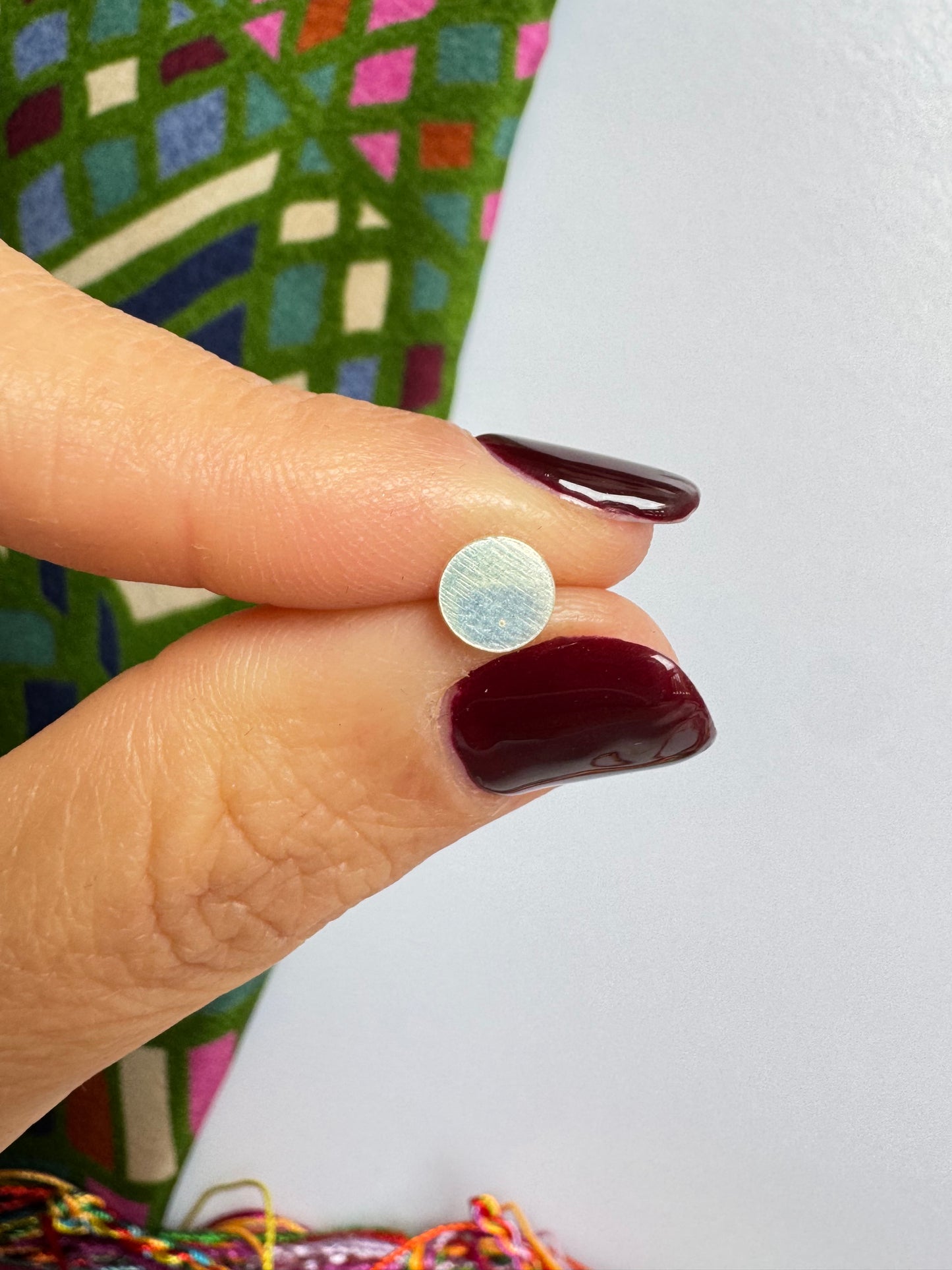 925 silver single lobe hoop earring