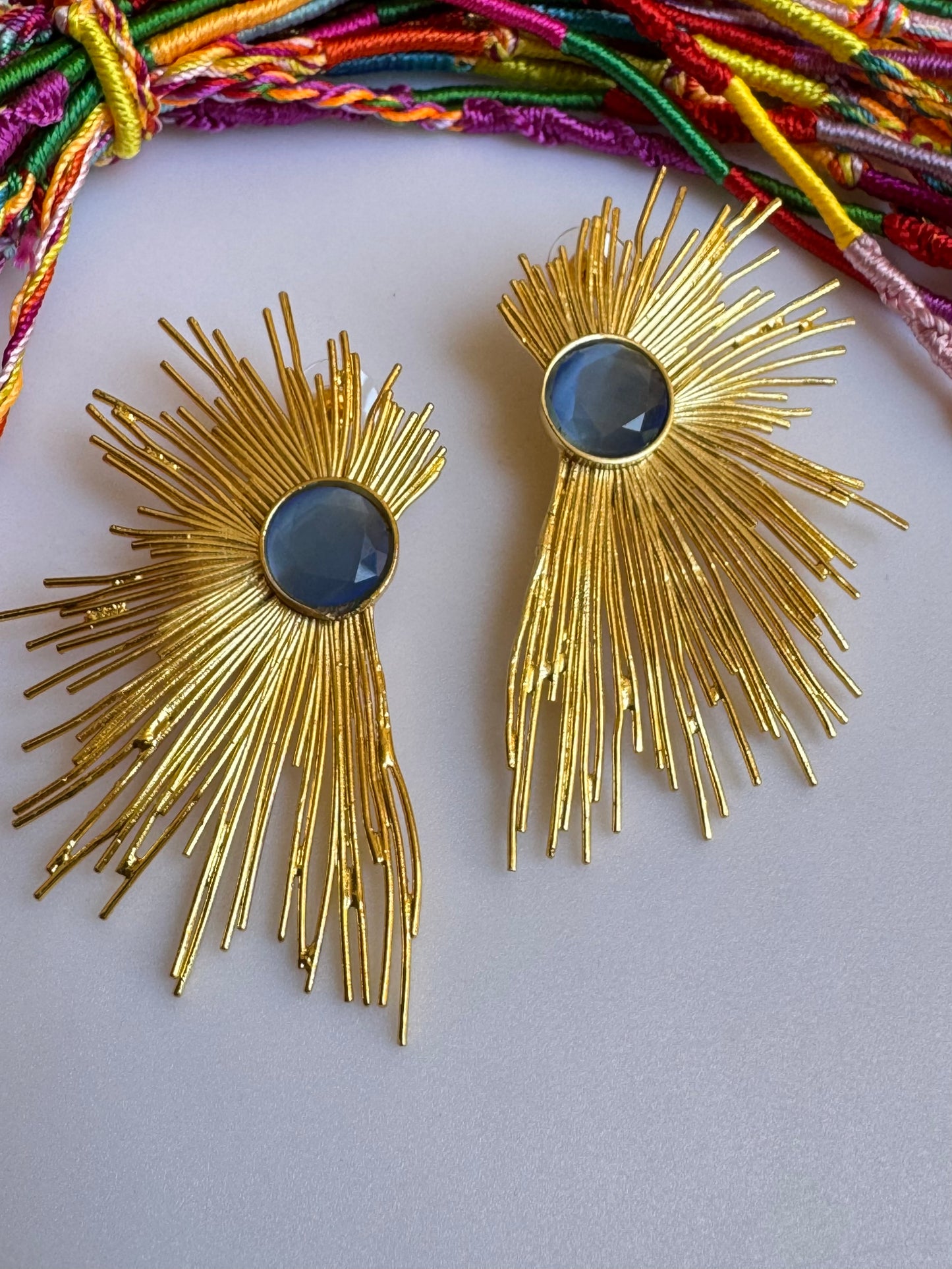 Sugar paper golden earrings