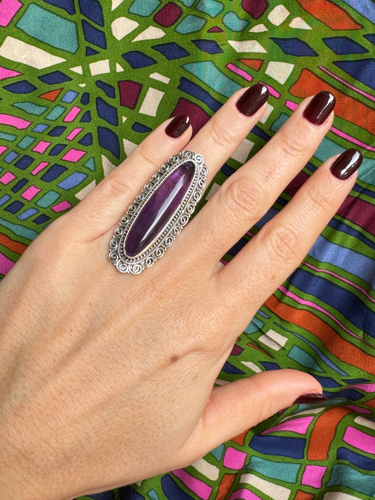 P19 amethyst 925 silver ring