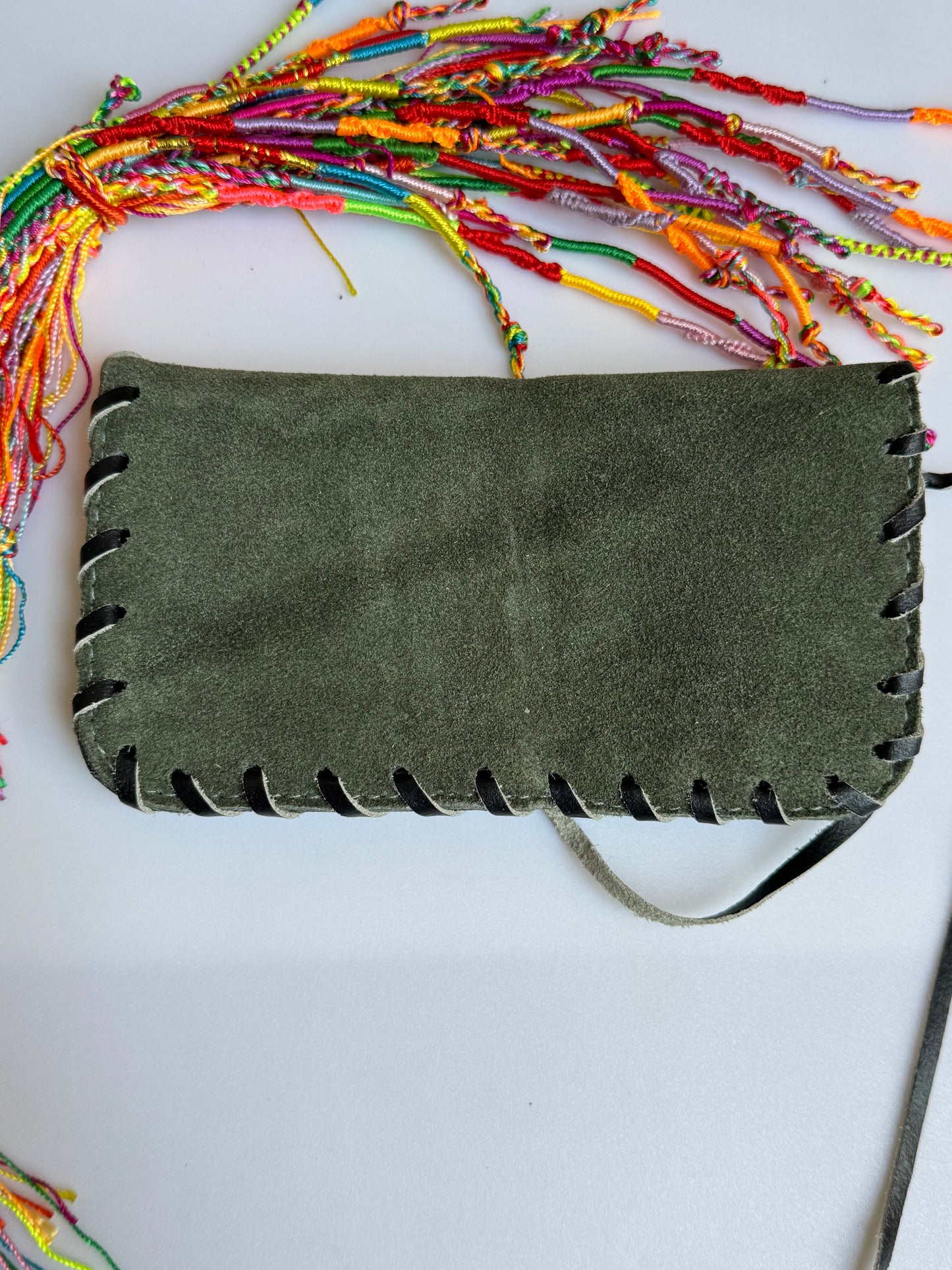 Porta tabacco in pelle 16x9 cm