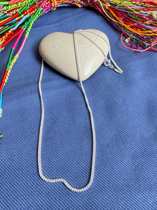 Thin chain necklace 925 silver cm 45 - C1