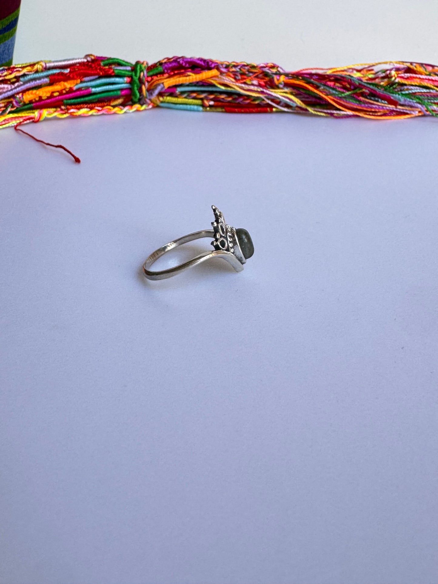 Anello argento 925 labradorite misura 17 - 7LAB