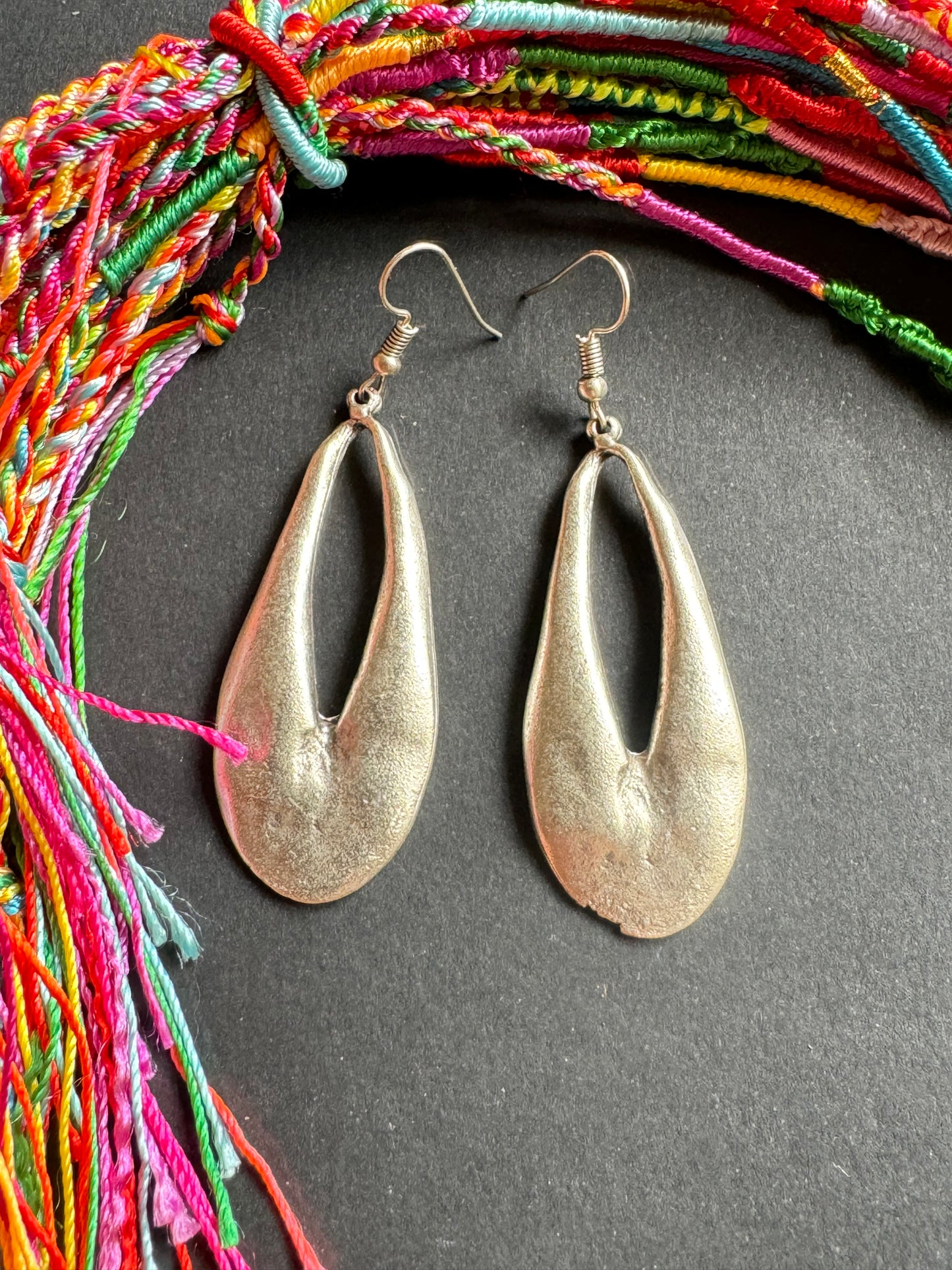 Zamak pierced drop earrings