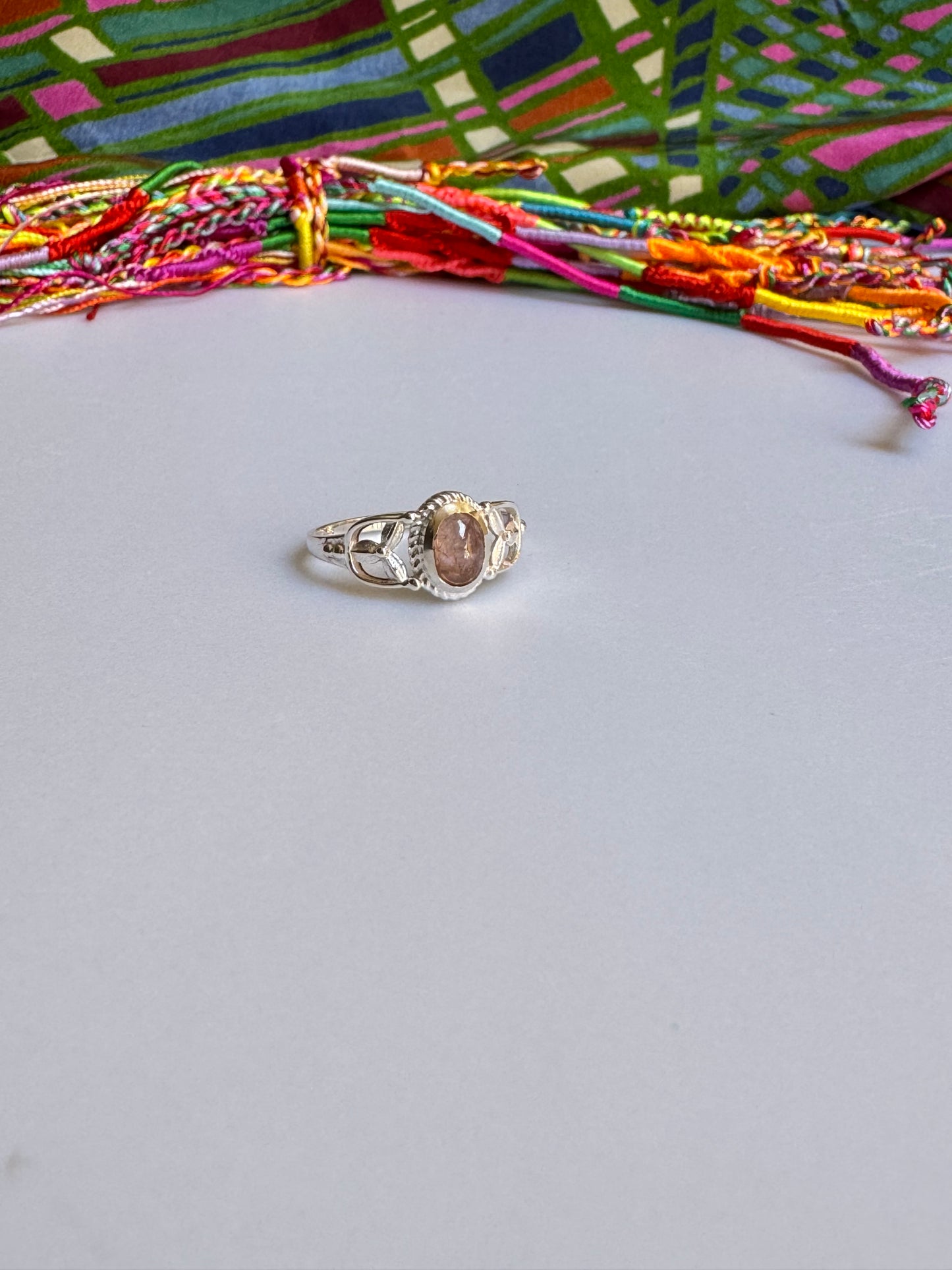 925 Silber Turmalin Ring Größe 19 - TA27