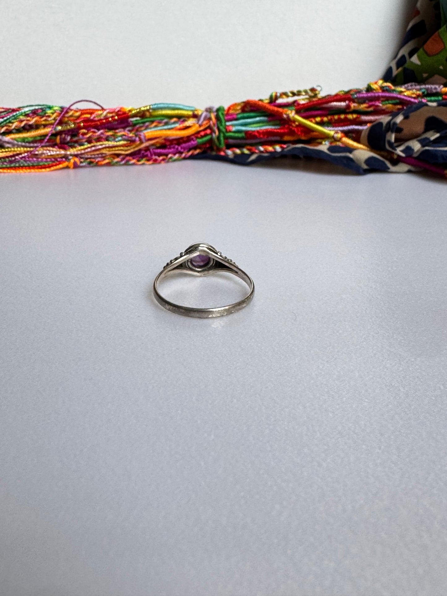 Anello argento 925 ametista misura 20 - 8AME