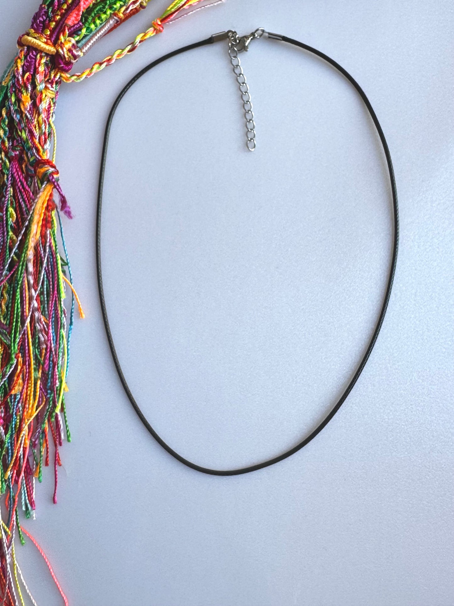 Black Tubular Rubber Necklace