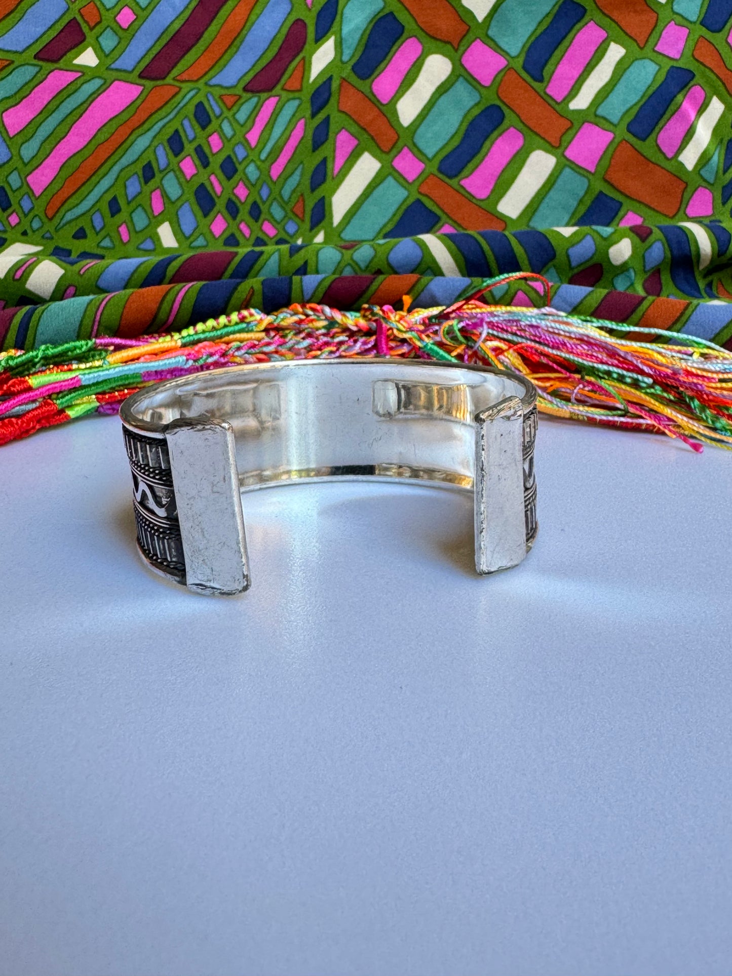 Silver bangle bracelet