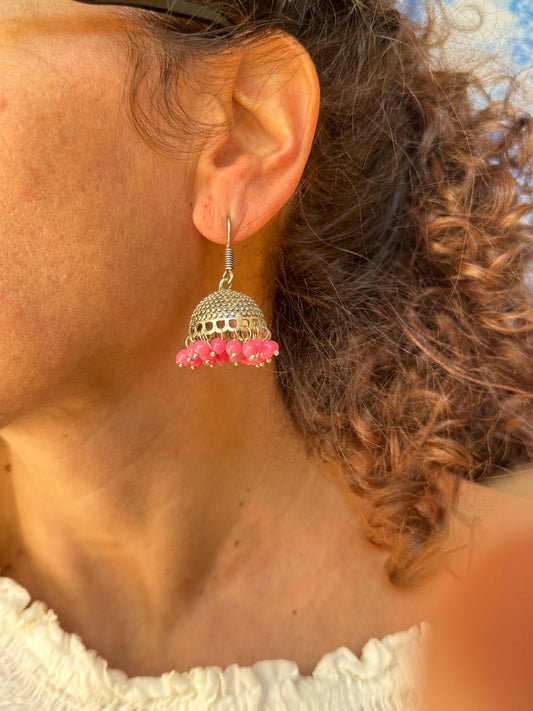 Orecchini campanella India rosa