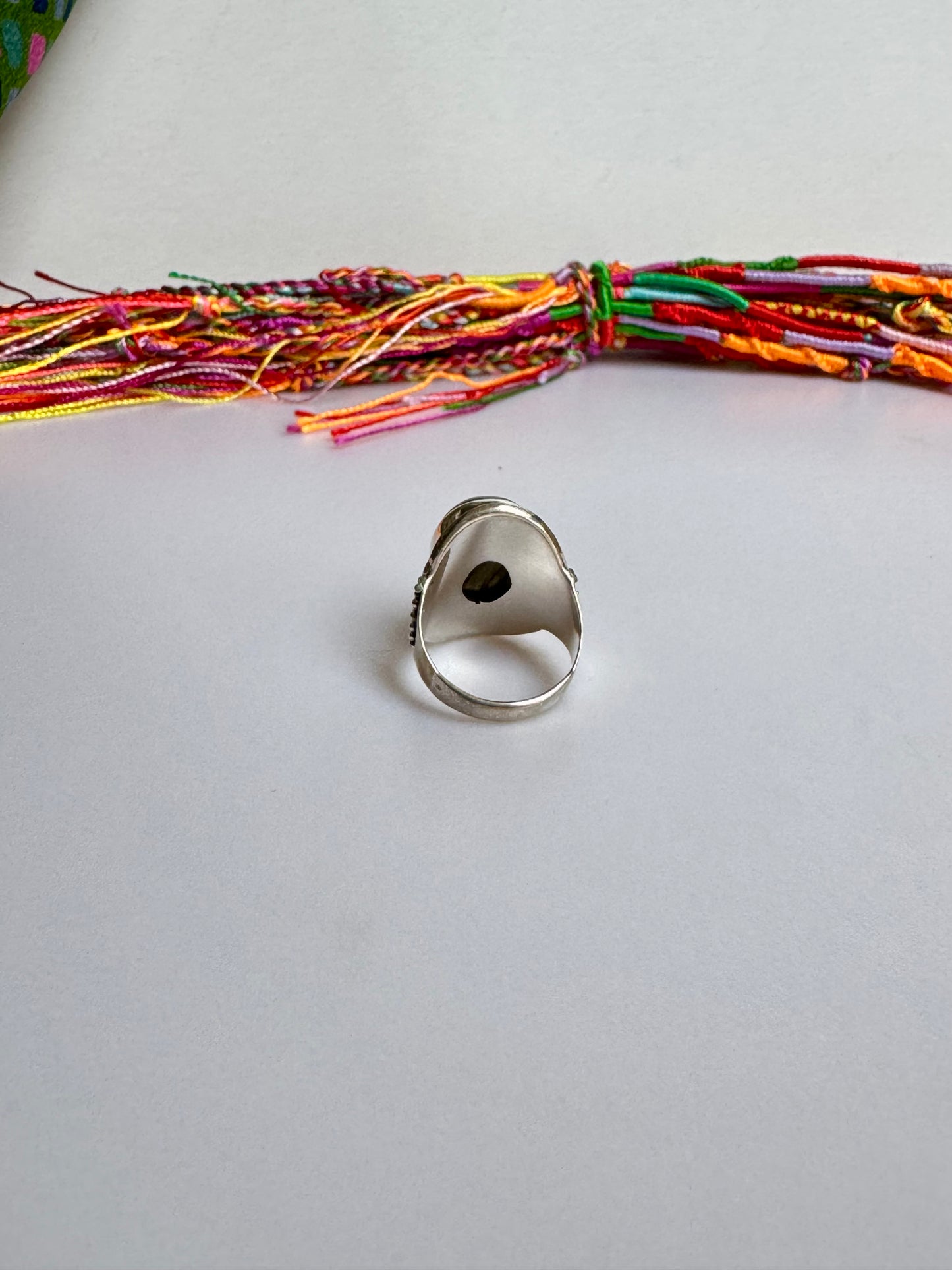 Anello argento 925 labradorite misura 14/15 - 28SZ