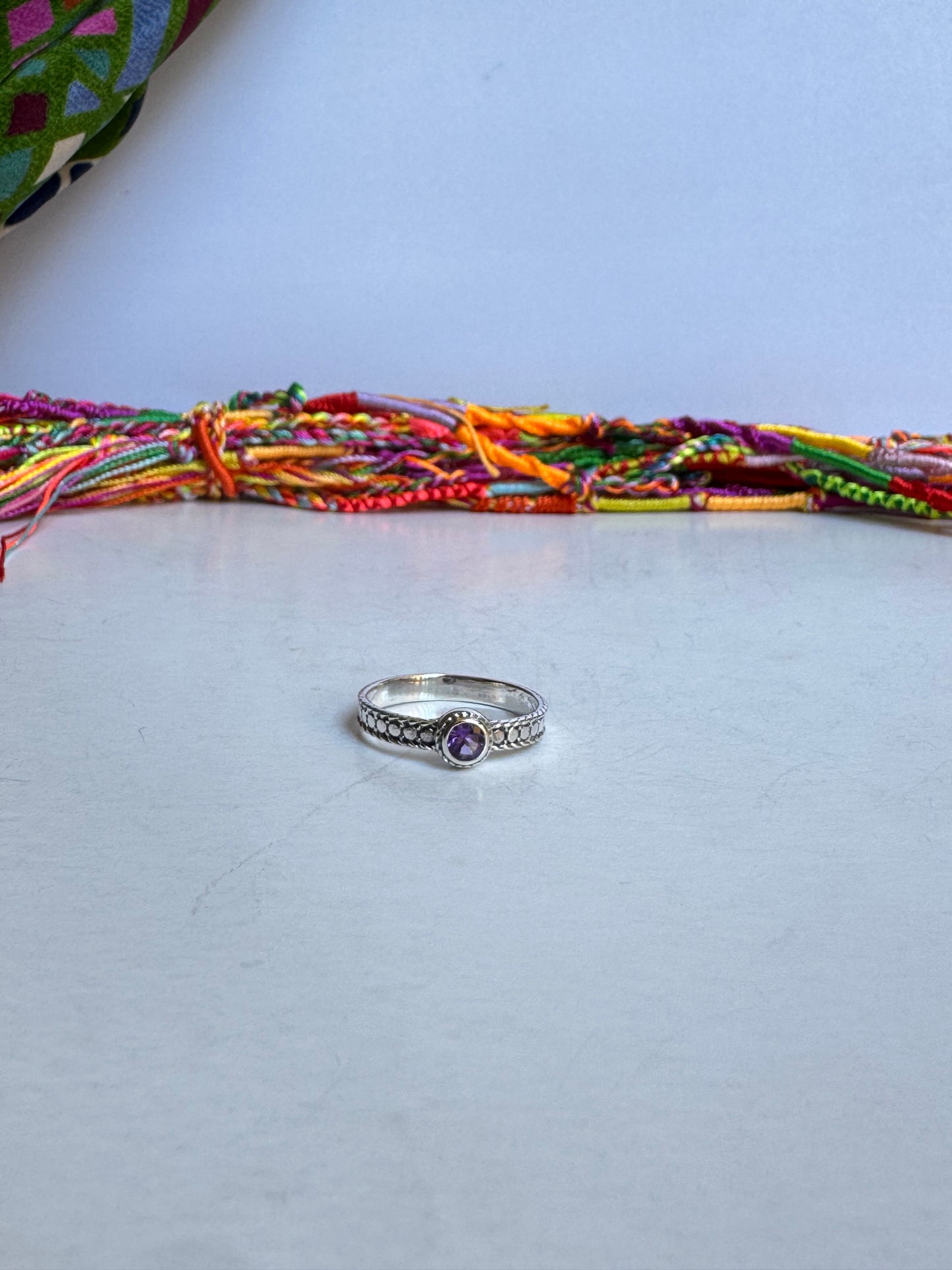 Anello argento 925 ametista misura 19 - 6UM