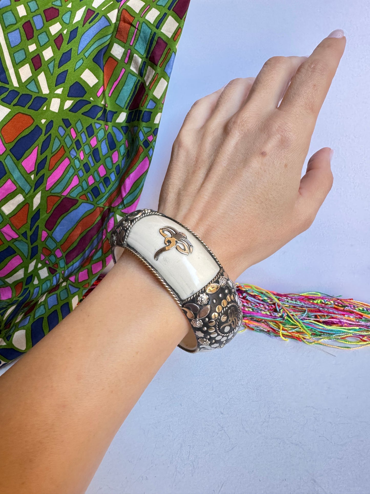 Bracciale bangle argentato