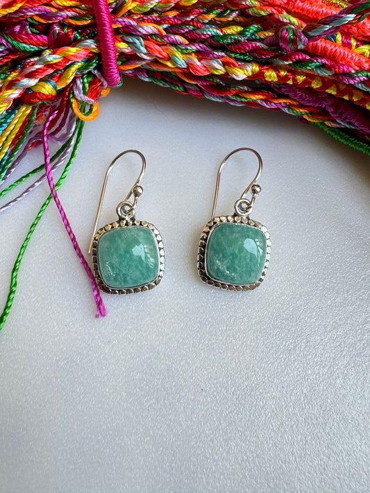 925 silver amazonite earrings