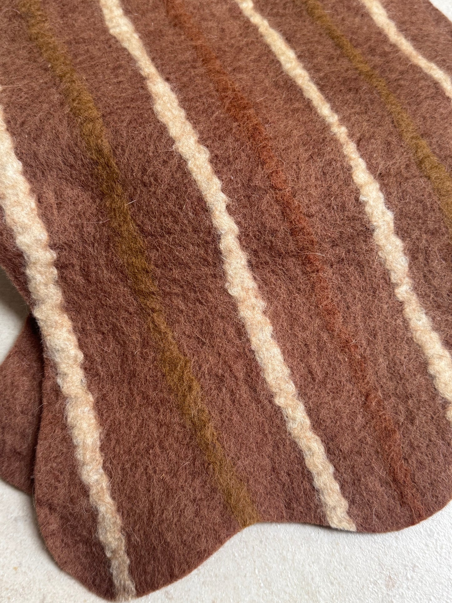 Sciarpa India lana cotta marrone