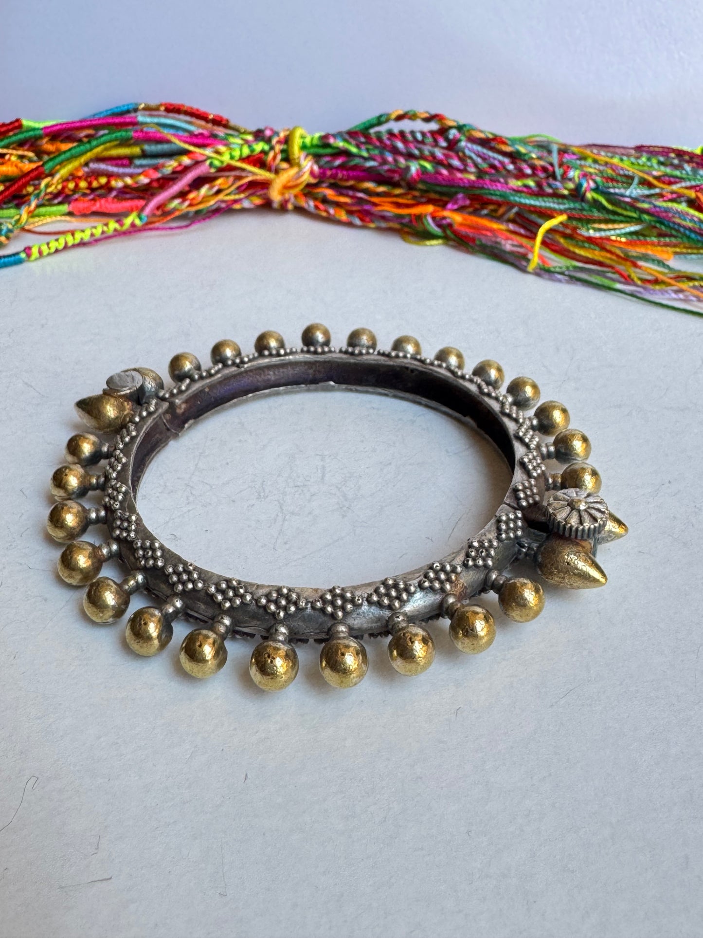 Bracciale bangle argentato e dorato