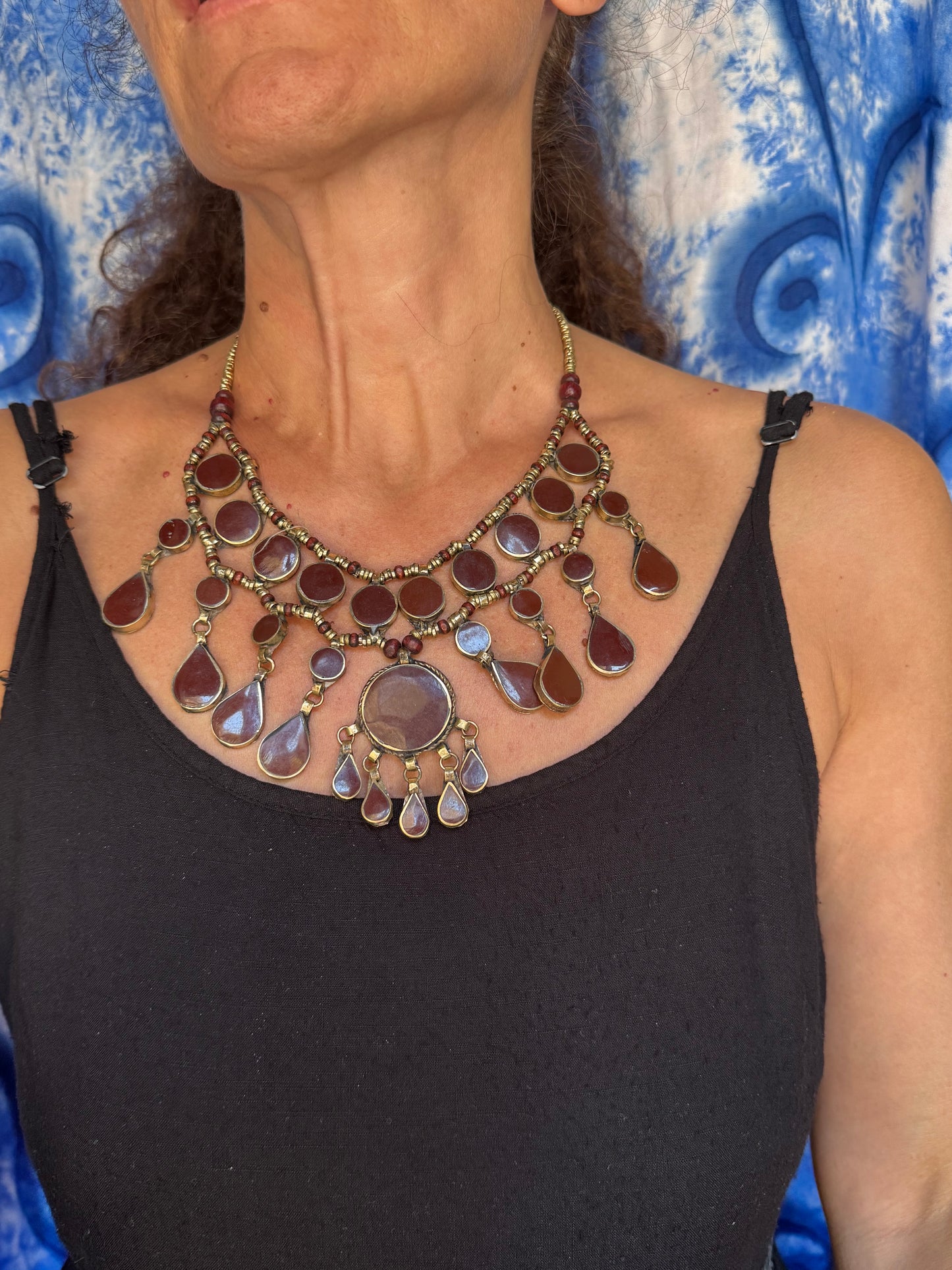 Collana vintage marrone