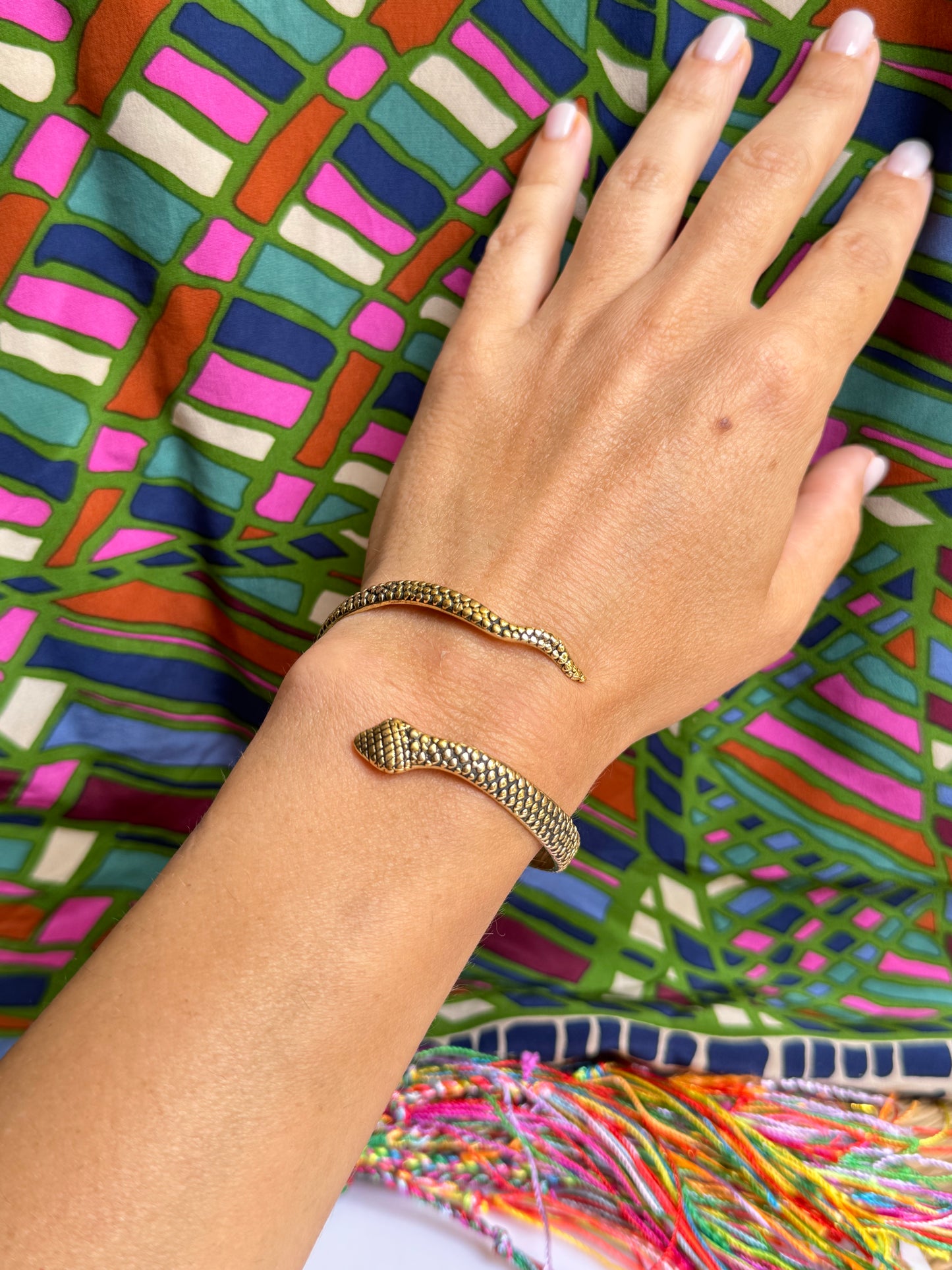 Golden snake boho bracelet