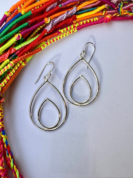 925 Silver Drop Earrings W22