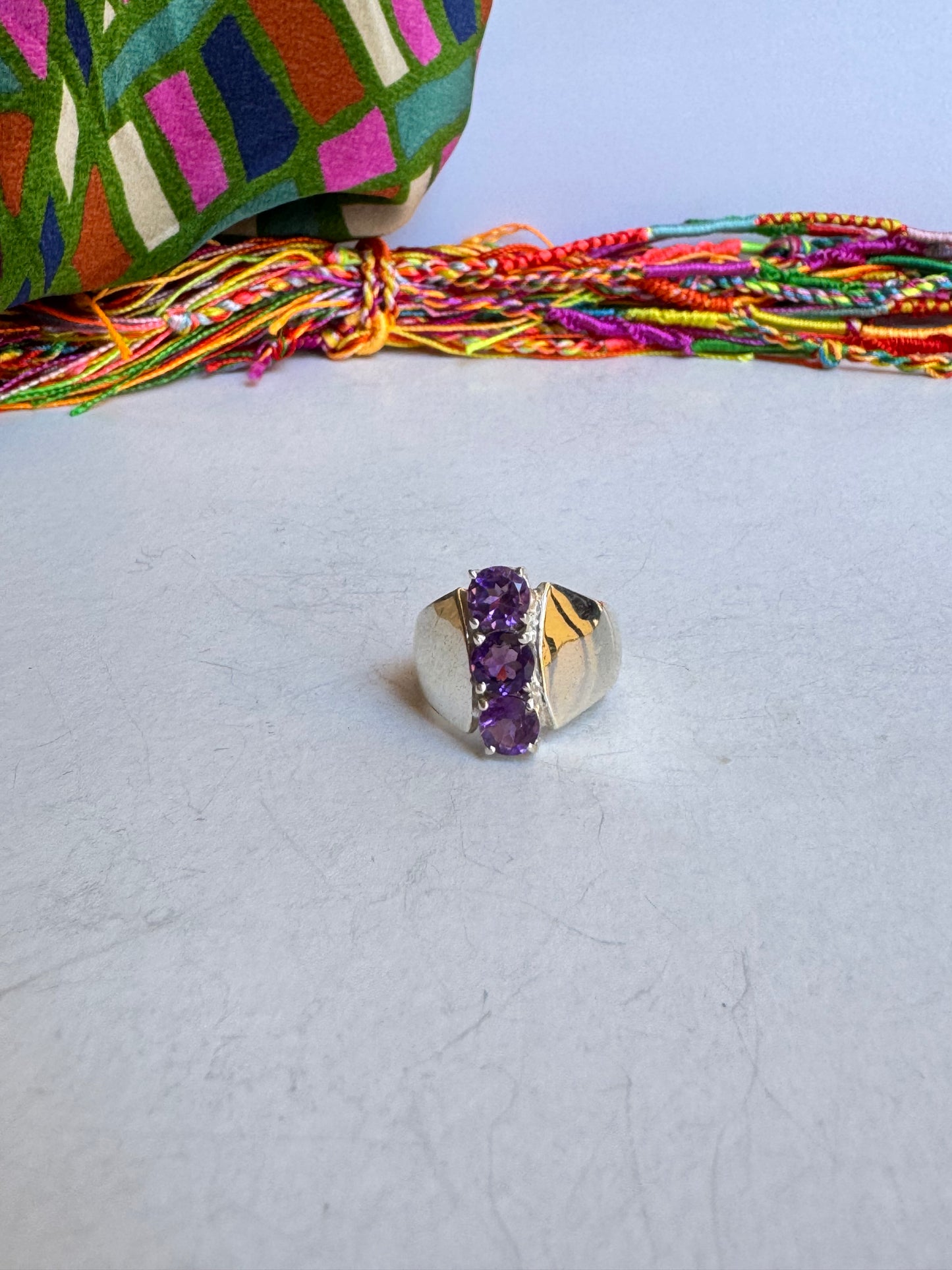 Anello argento 925 ametista misura 16/17 - 24A