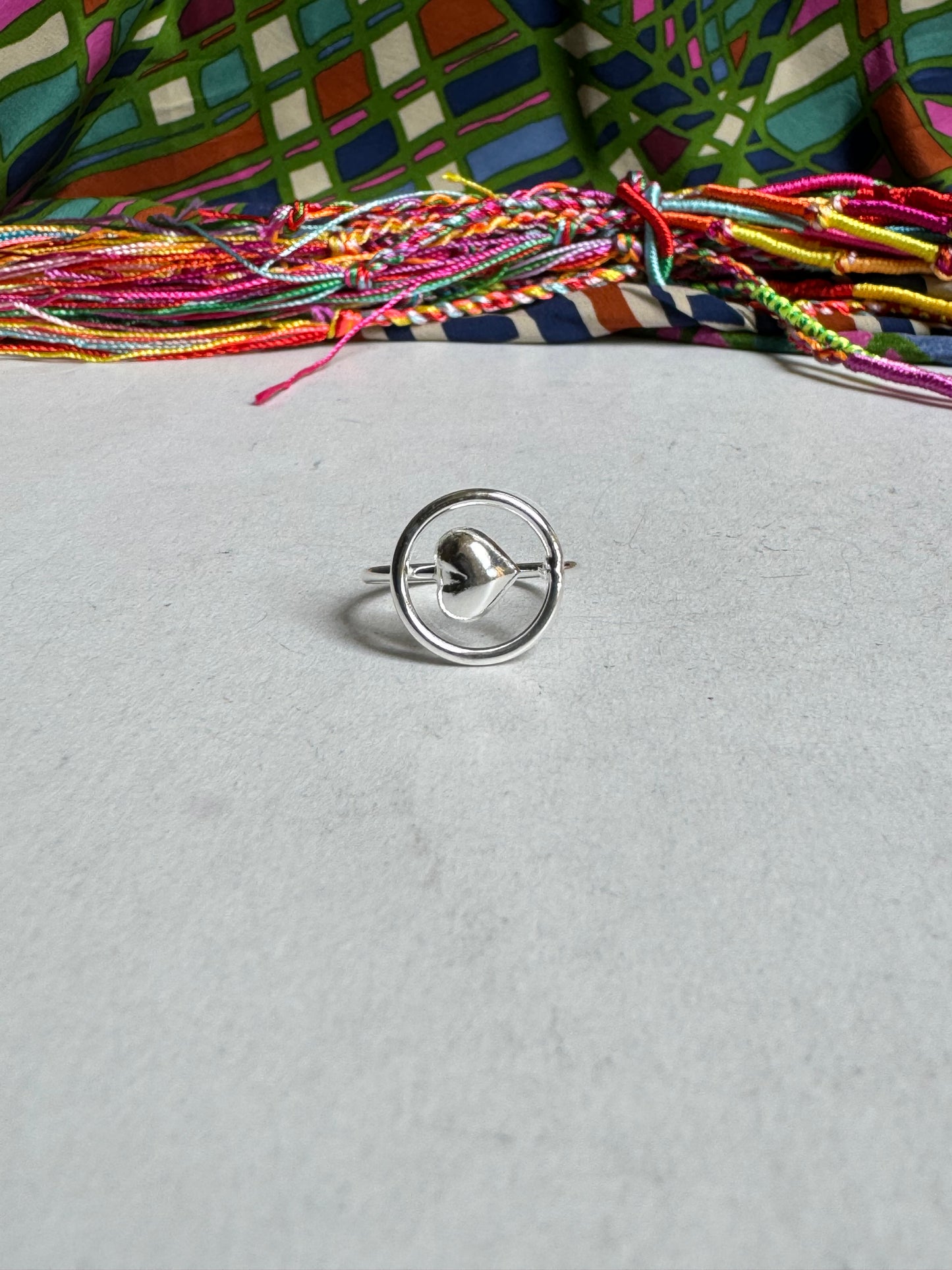 925 silver heart ring P76