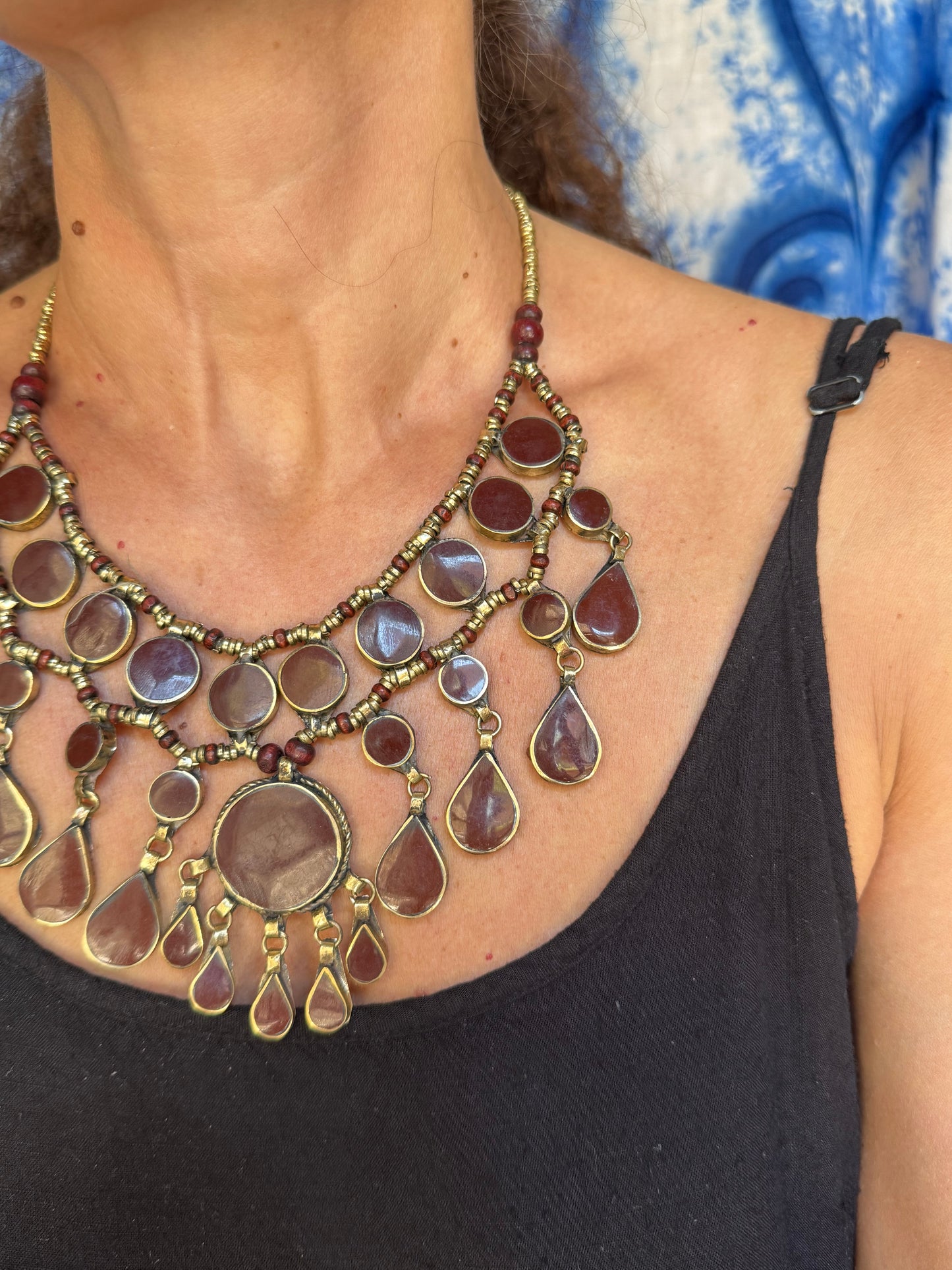 Collana vintage marrone