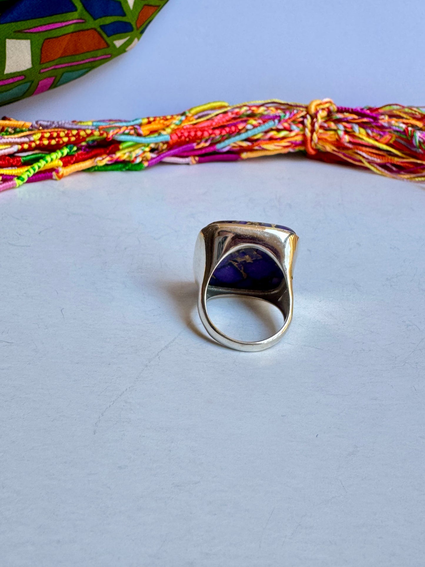 Anello argento 925 copper turquoise turchese misura 20/21 - 4LO