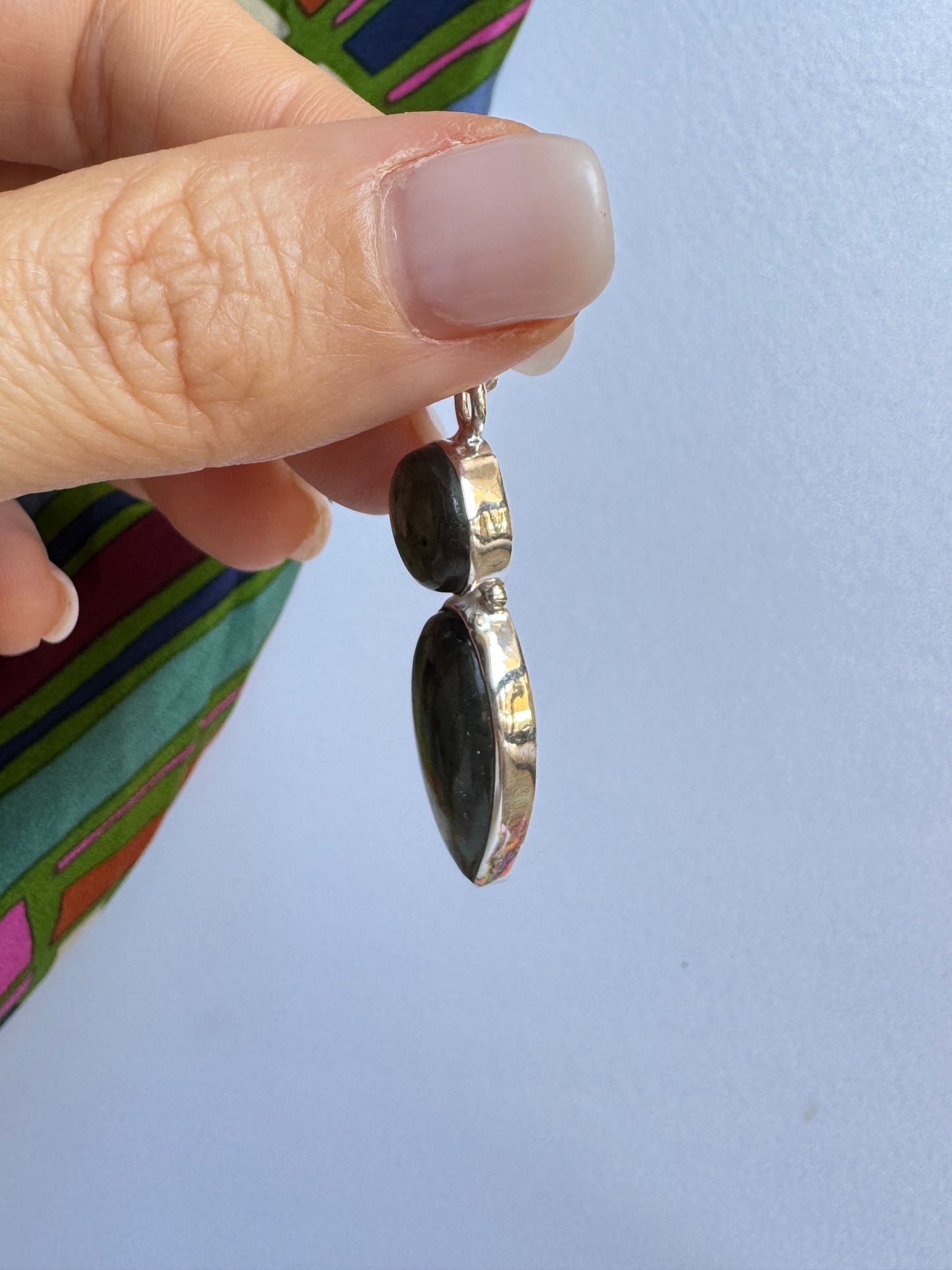 Ciondolo pendente argento 925 labradorite 27K