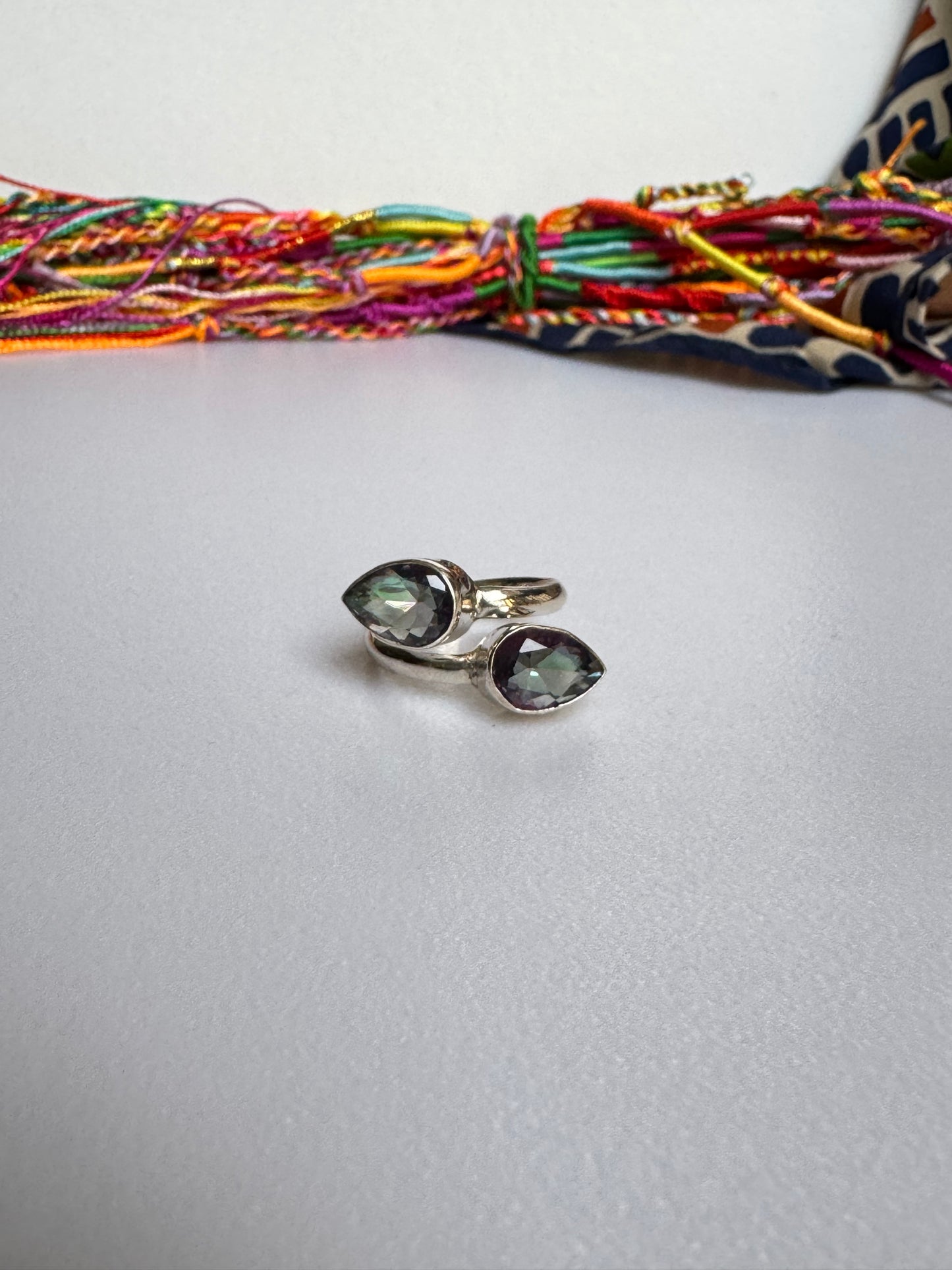 Anello argento 925 mystic stone regolabile M1