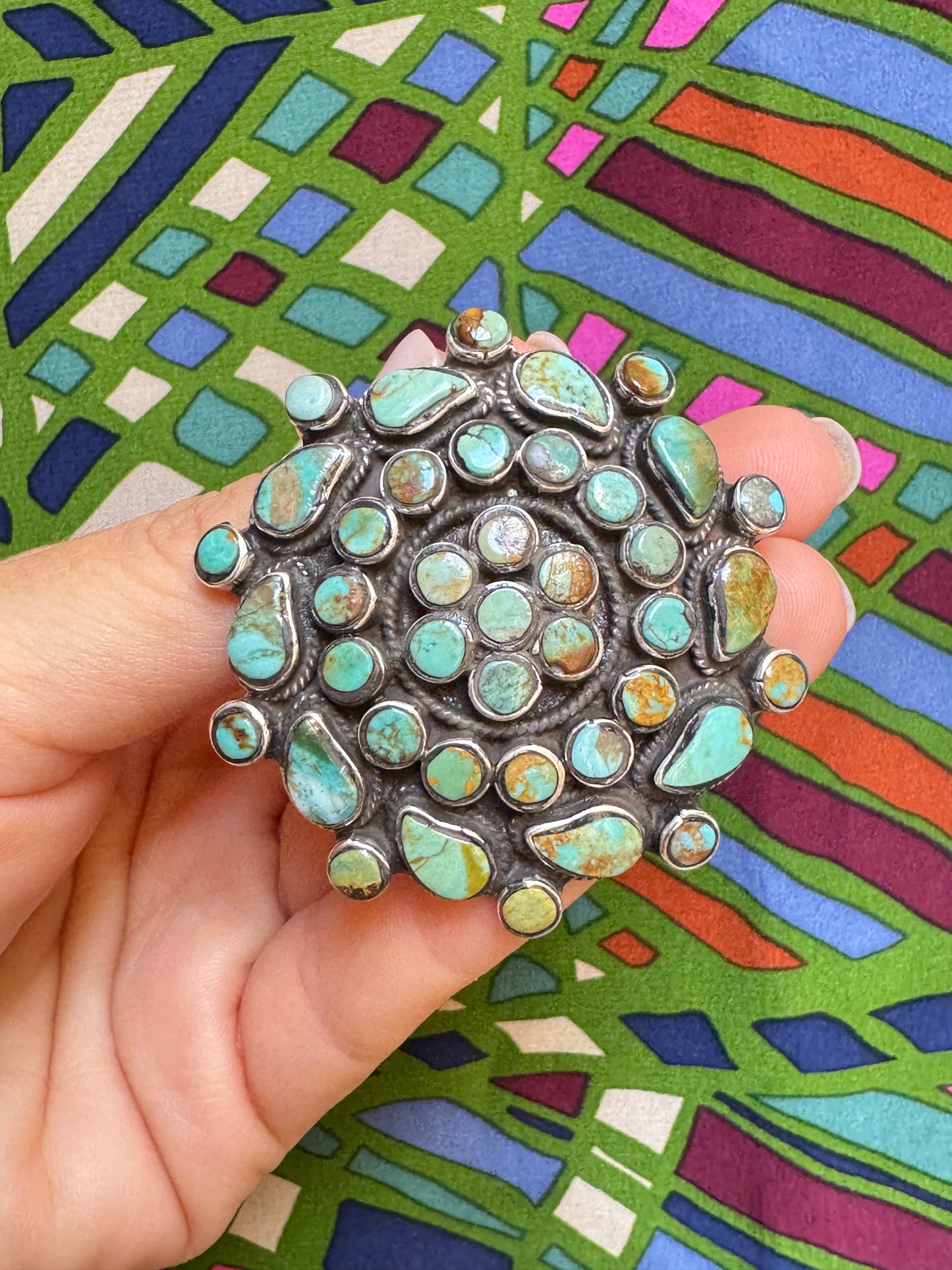 925 silver turquoise pendant F11