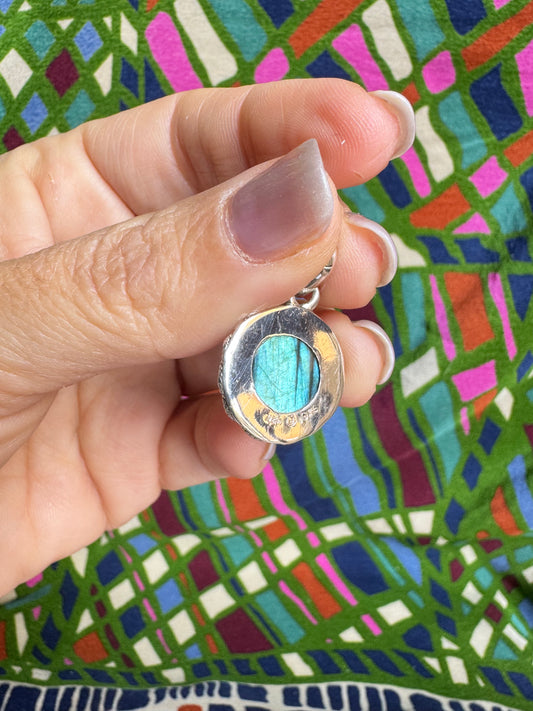 Ciondolo argento 925 labradorite 4L