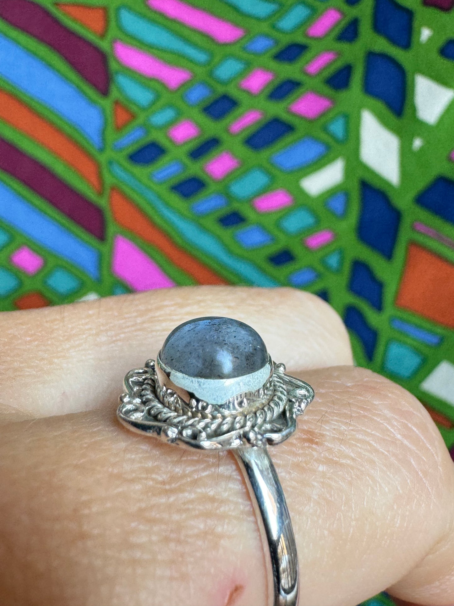 Labradorite Silver Ring Z5